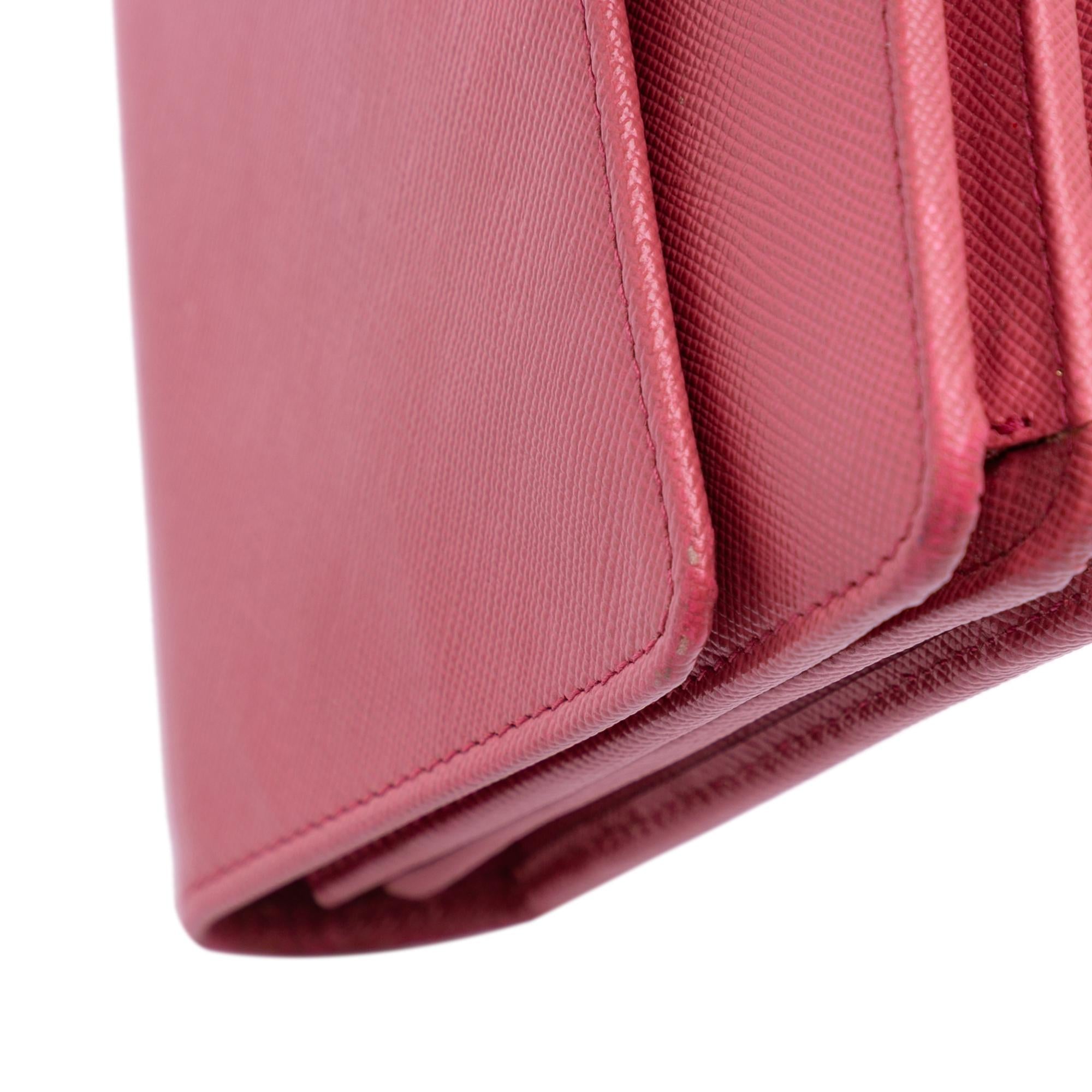 Prada Saffiano Wallet on Strap