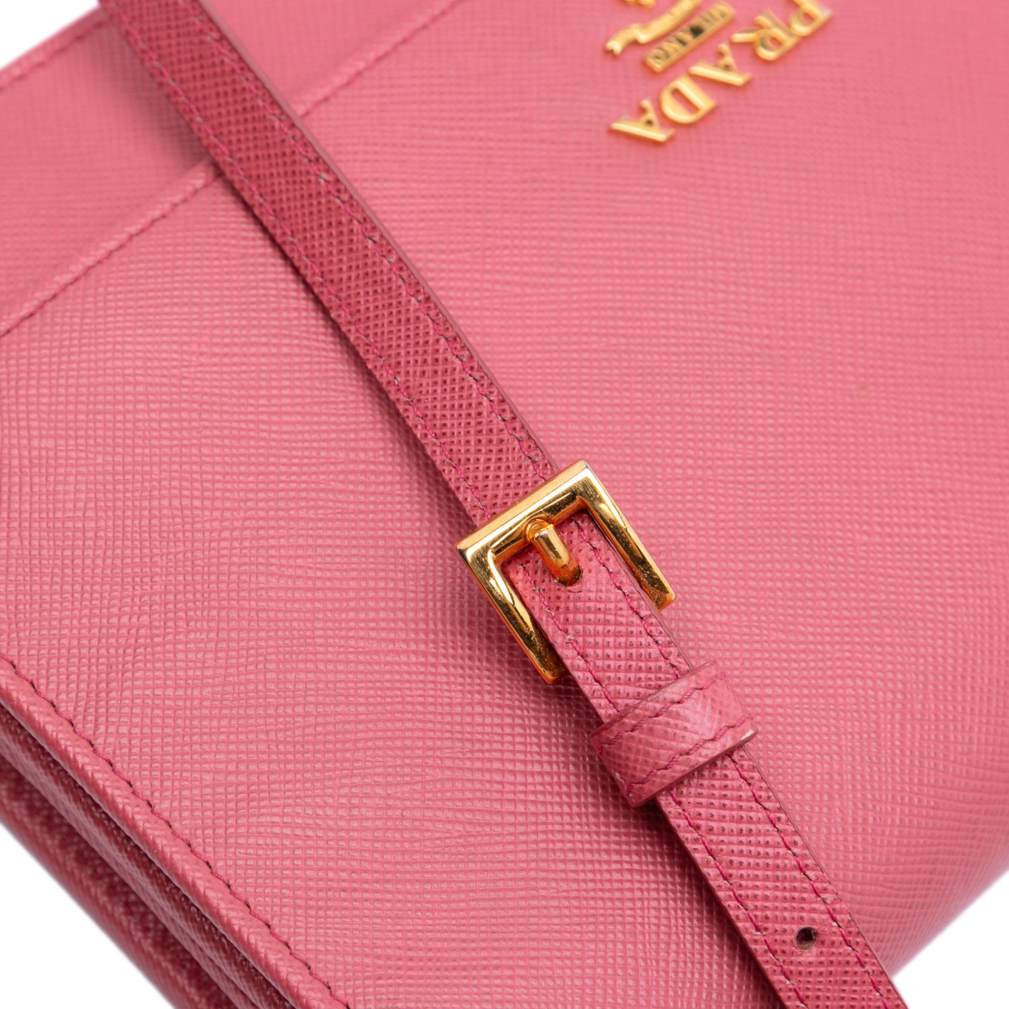 Prada Saffiano Wallet on Strap