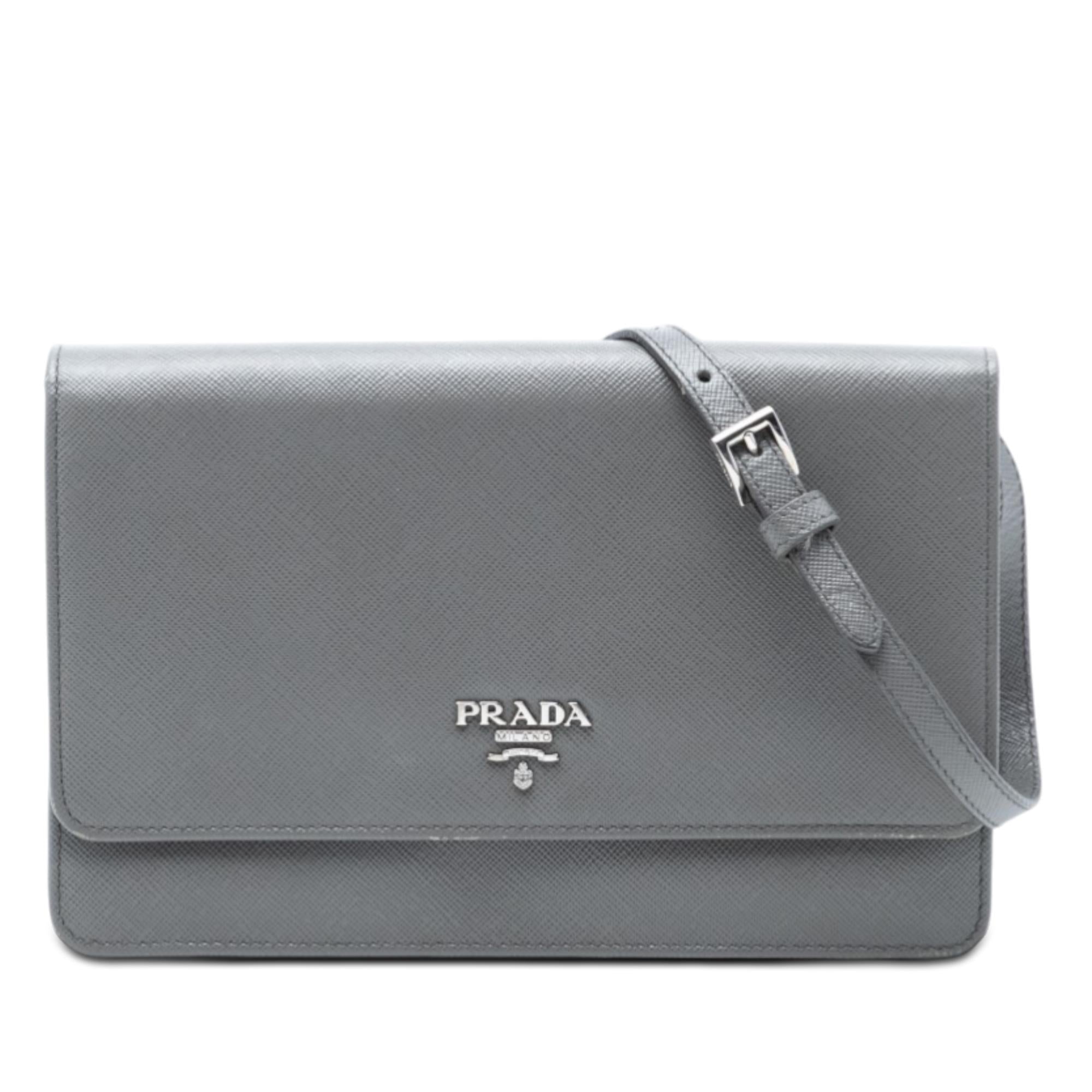 Prada Saffiano Wallet on Strap