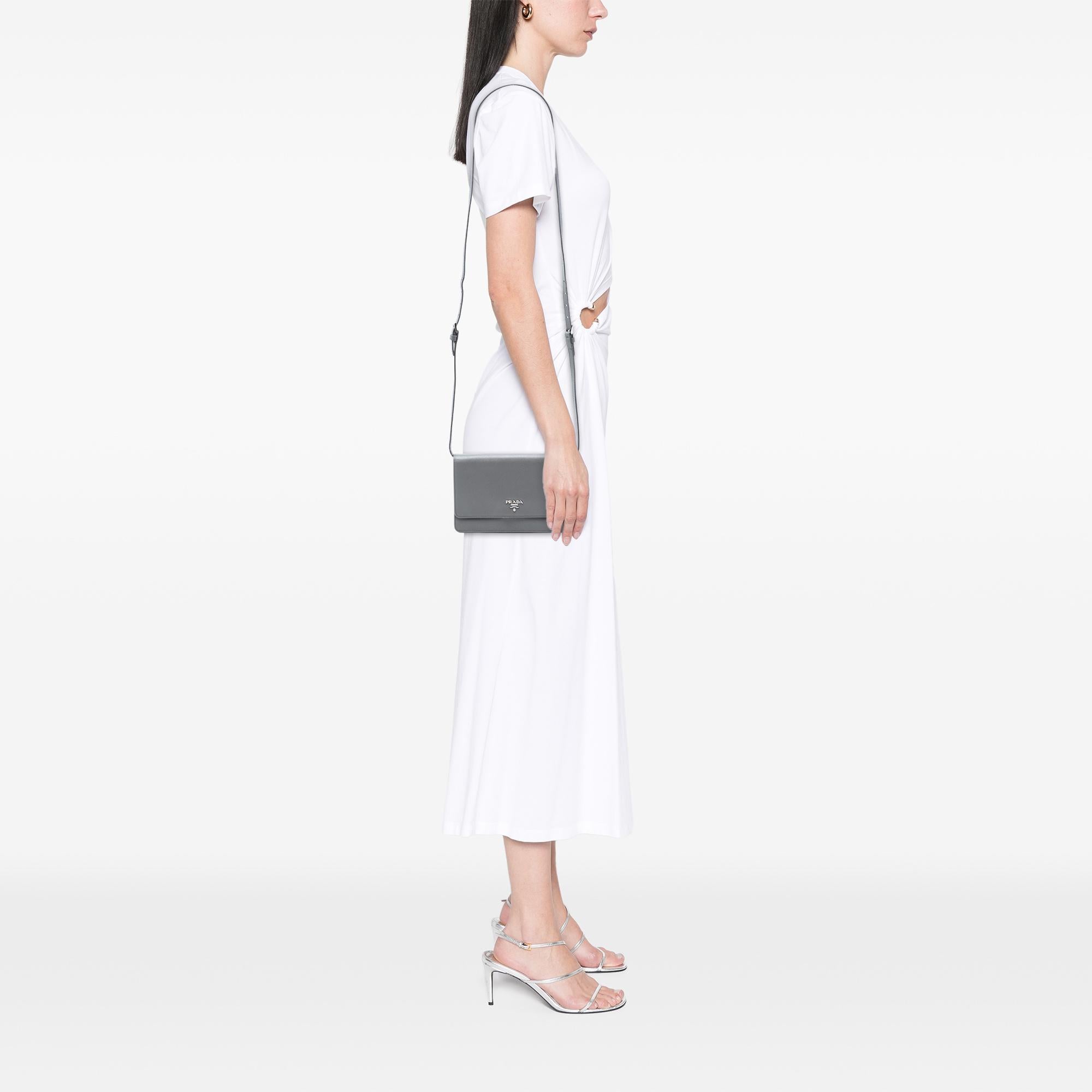 Prada Saffiano Wallet on Strap