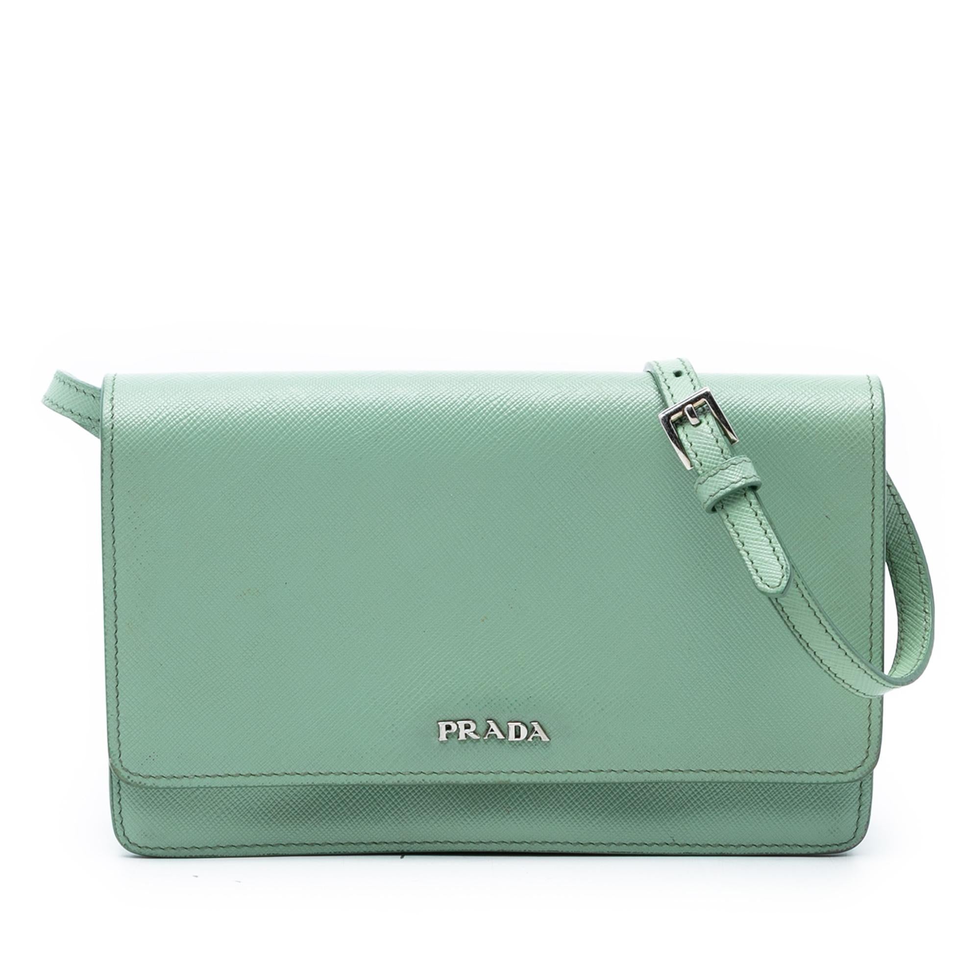 Prada Saffiano Wallet on Strap