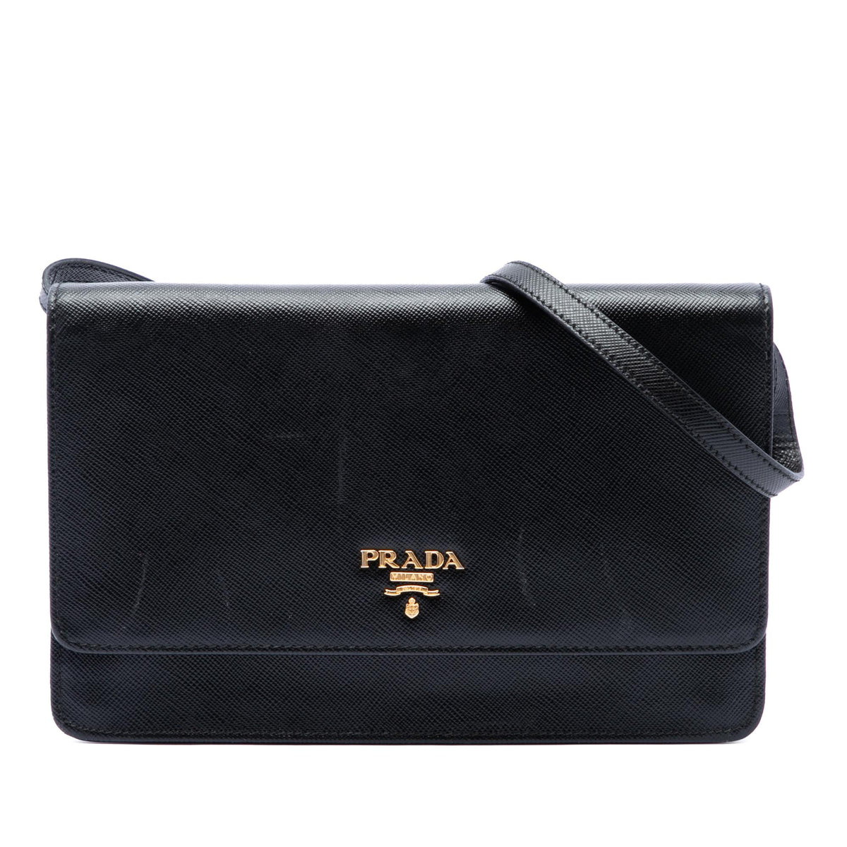 Prada Saffiano Wallet on Strap