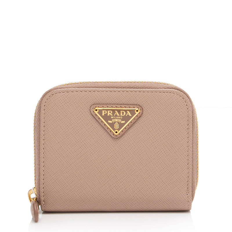 Prada Saffiano Zip Around Card Holder (SHF-HcrwFQ)