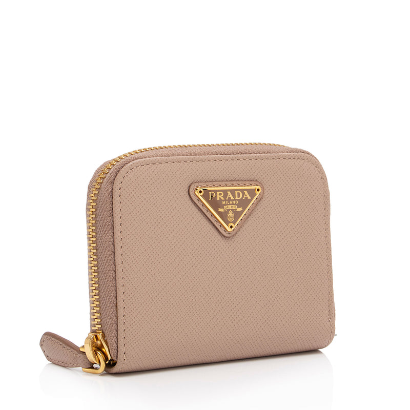 Prada Saffiano Zip Around Card Holder (SHF-HcrwFQ)