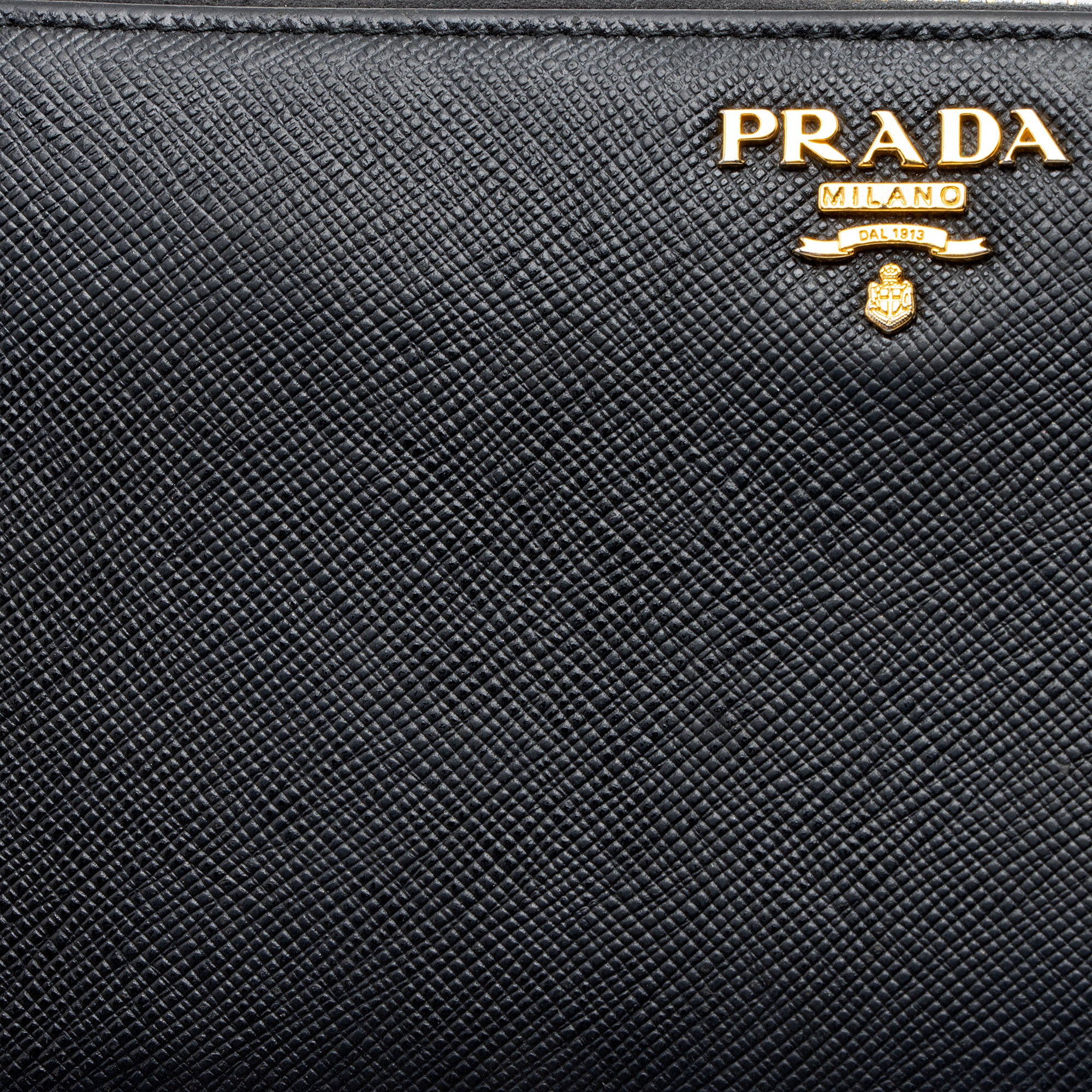 Prada Saffiano Zip Around Large Wallet