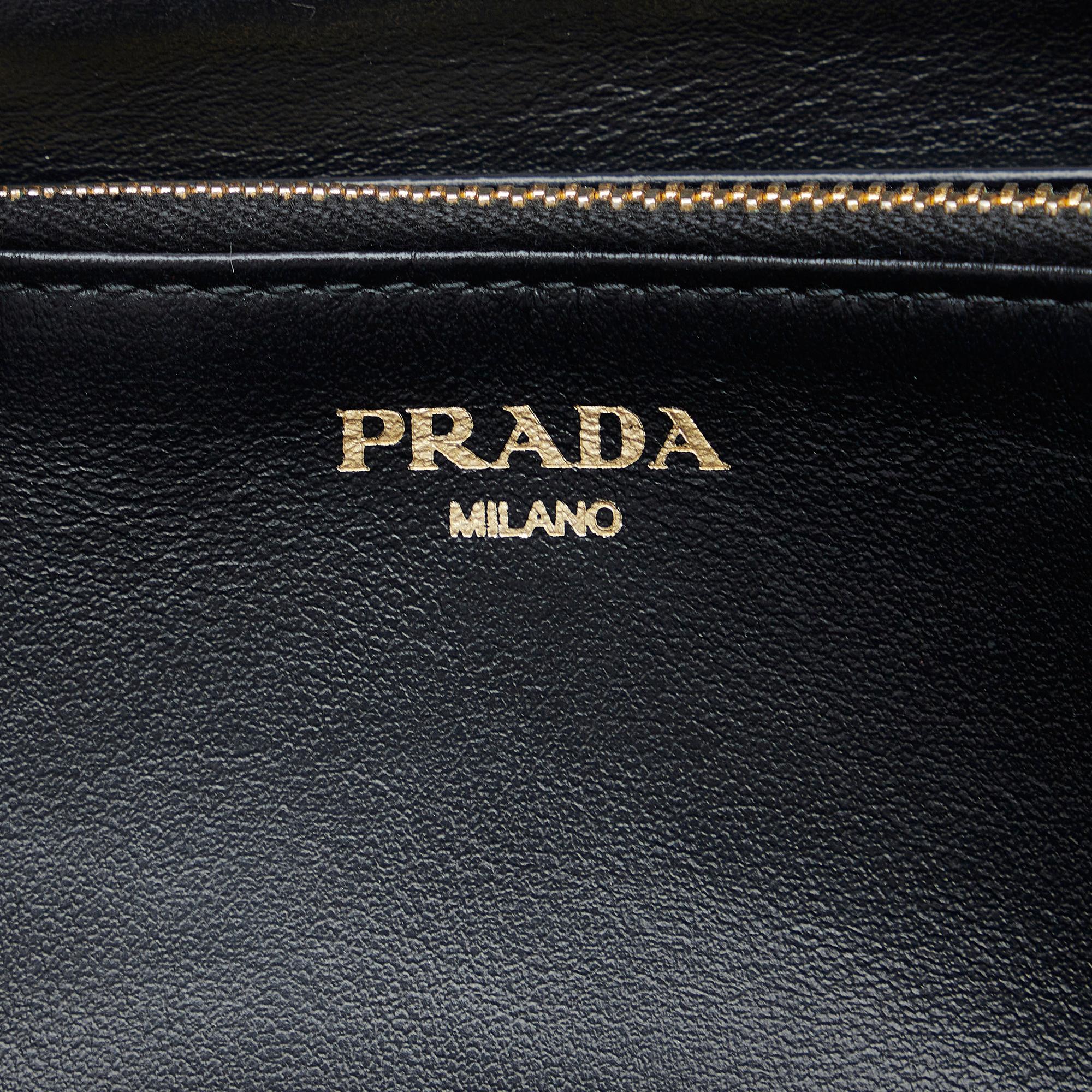 Prada Saffiano Zip Around Long Wallet (SHG-25kH7y)