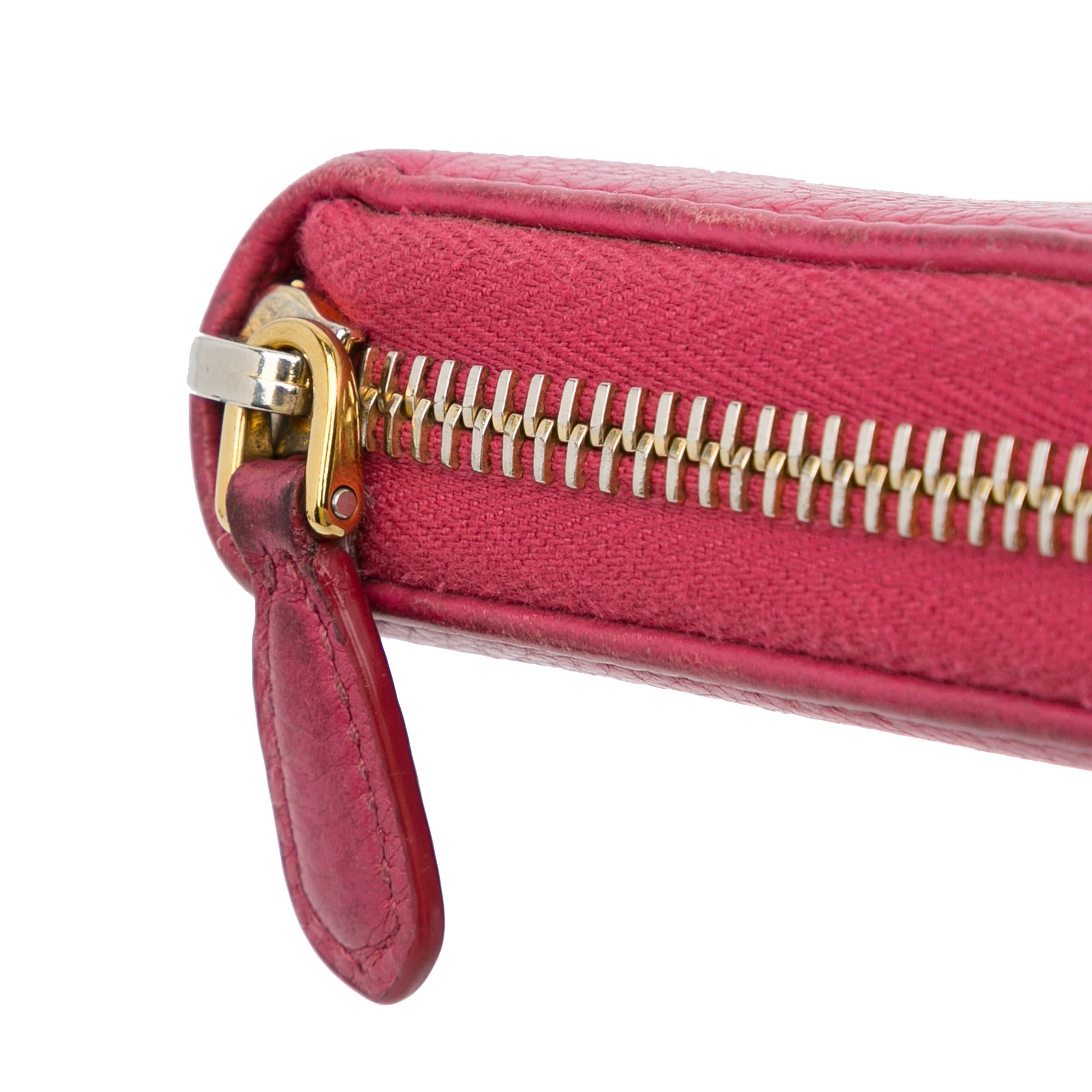 Prada Saffiano Zip Around Long Wallet (SHG-NcLSL6)