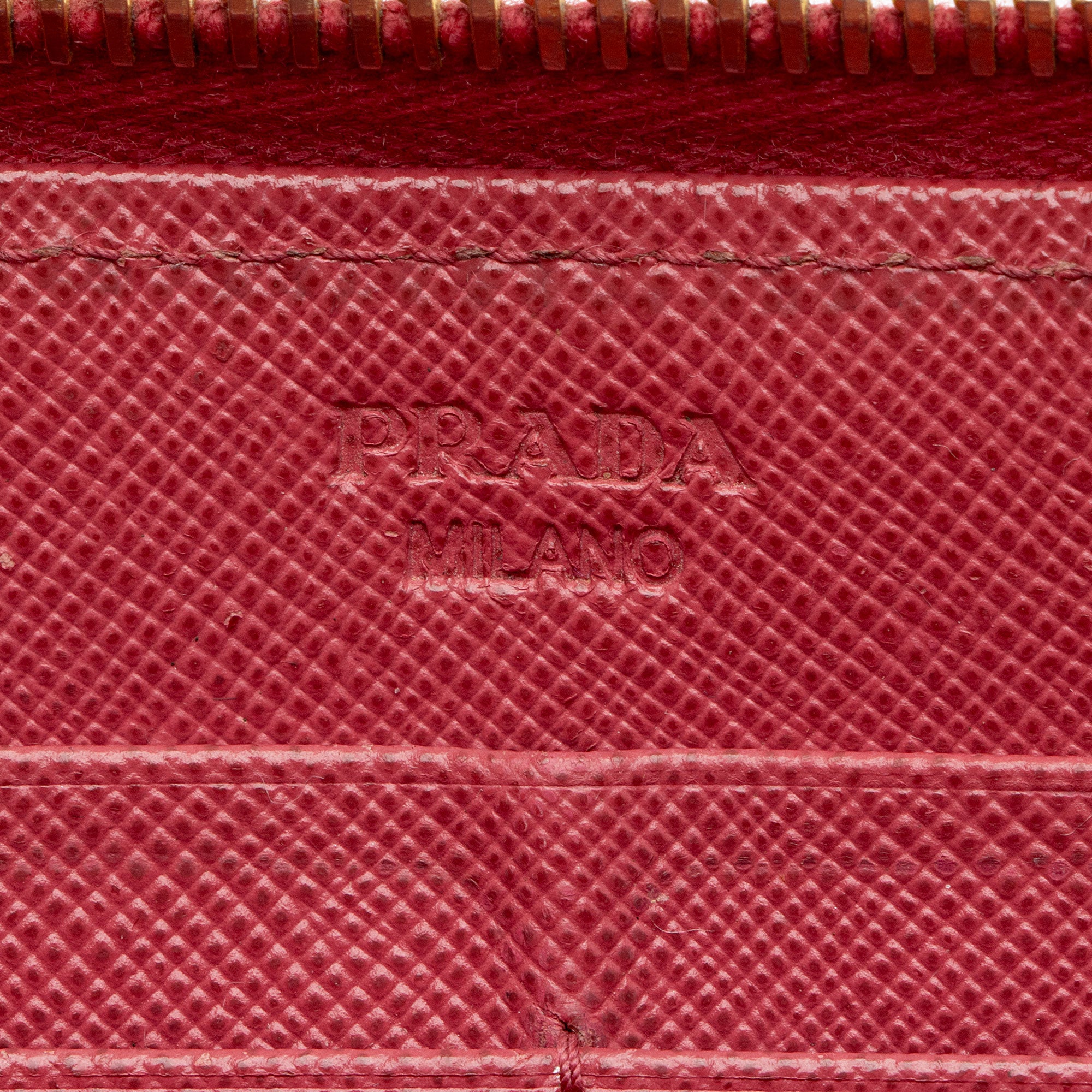 Prada Saffiano Zip Around Wallet (SHF-mZT3Q2)