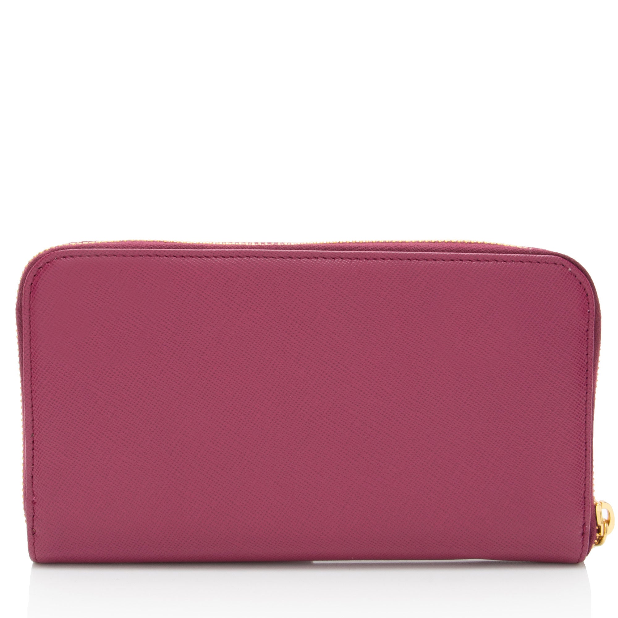 Prada Saffiano Zip Around Wallet
