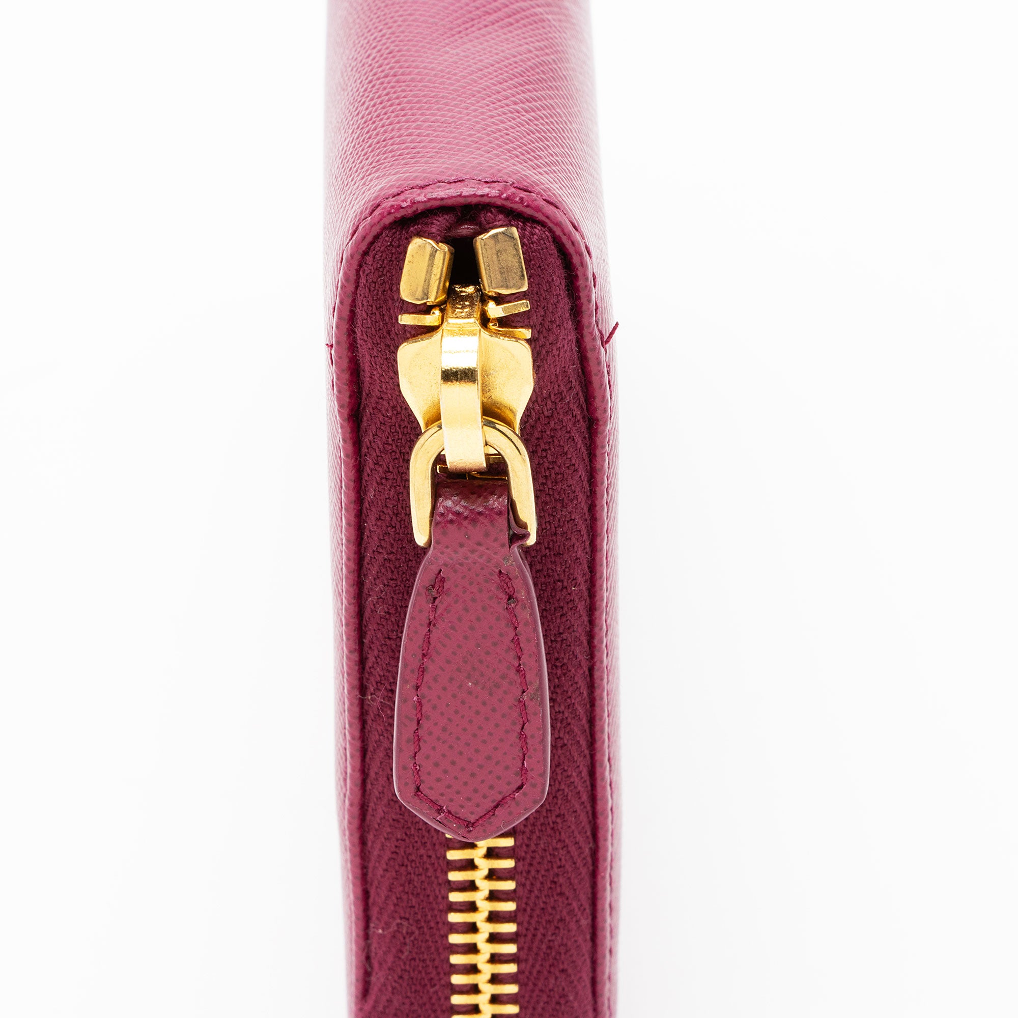 Prada Saffiano Zip Around Wallet