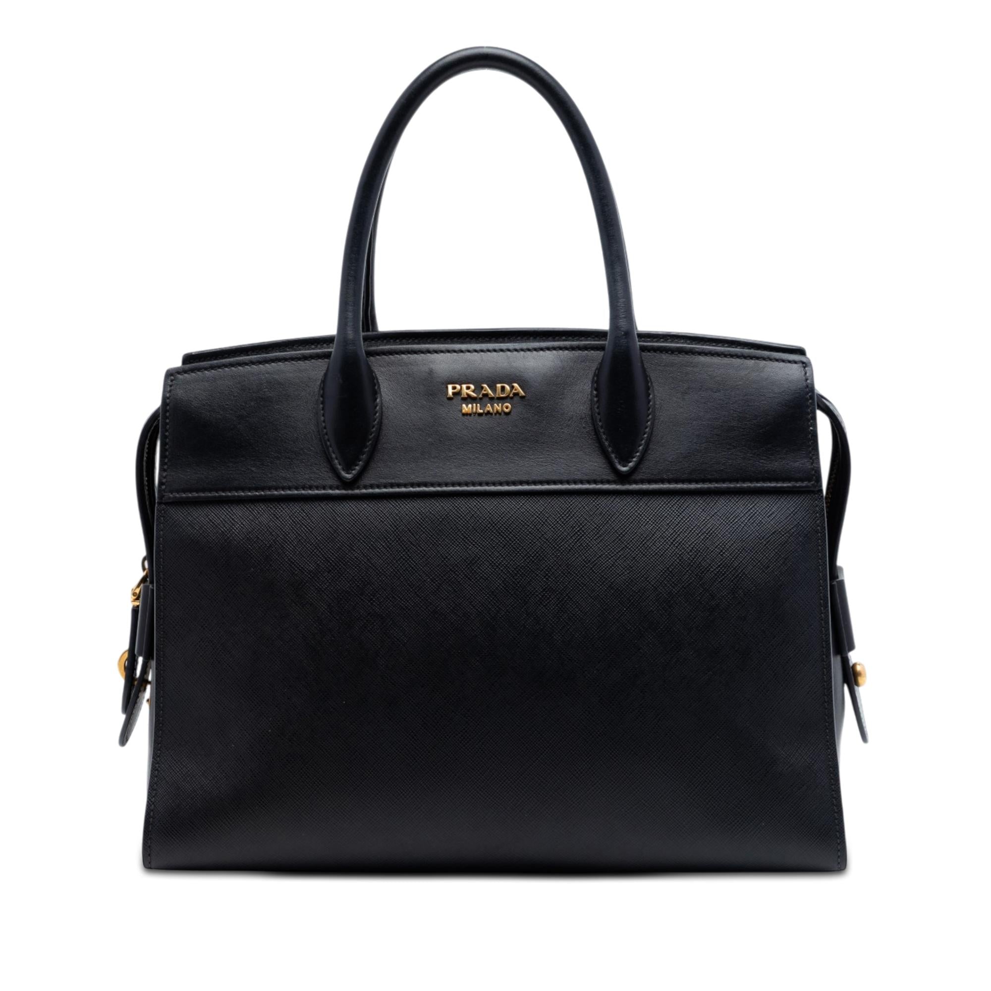 Prada Saffiano and City Calf Esplanade Satchel