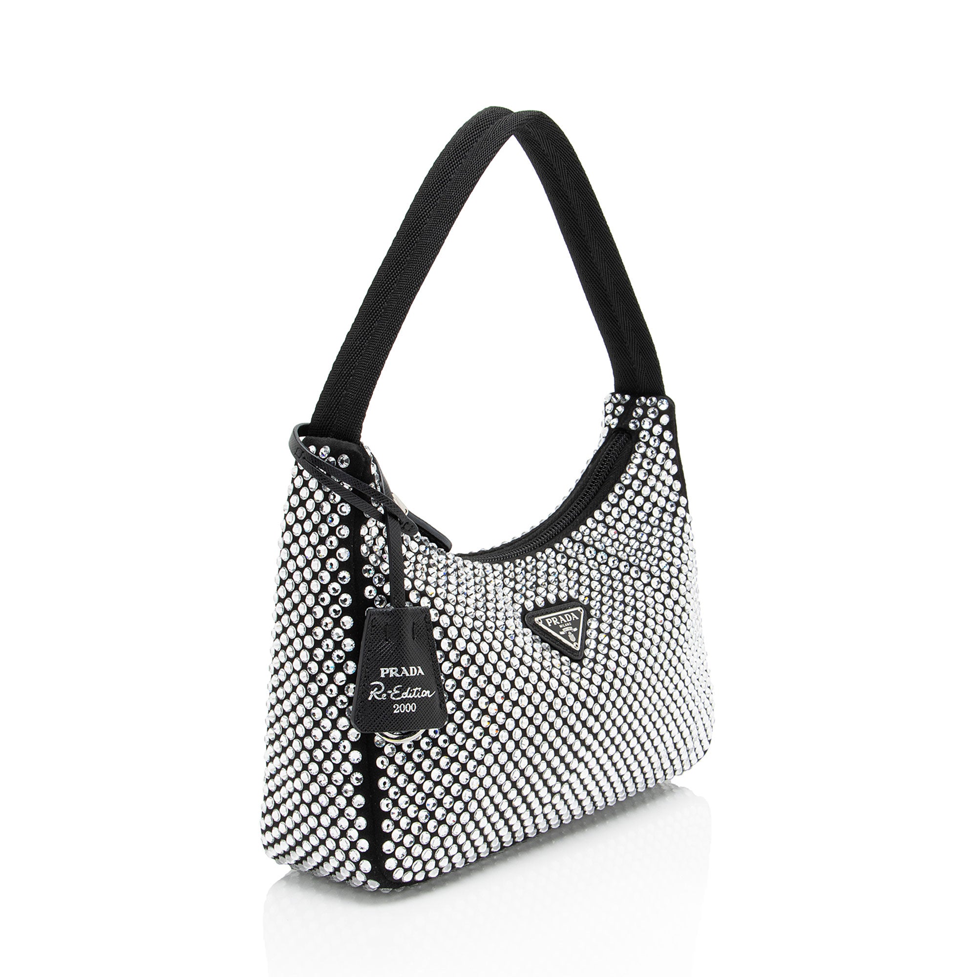 Prada Satin Crystal Re-Edition 2000 Mini Bag