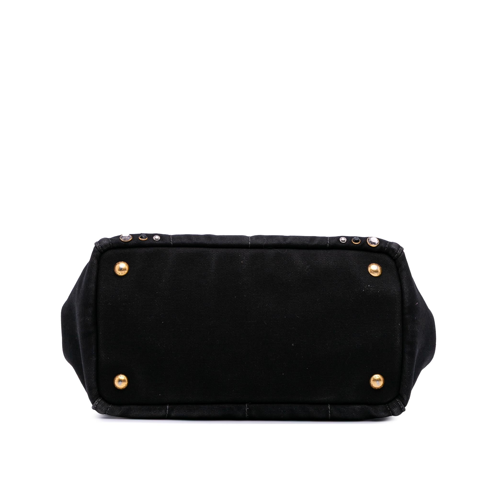 Prada Small Canvas Canapa Bijoux Satchel