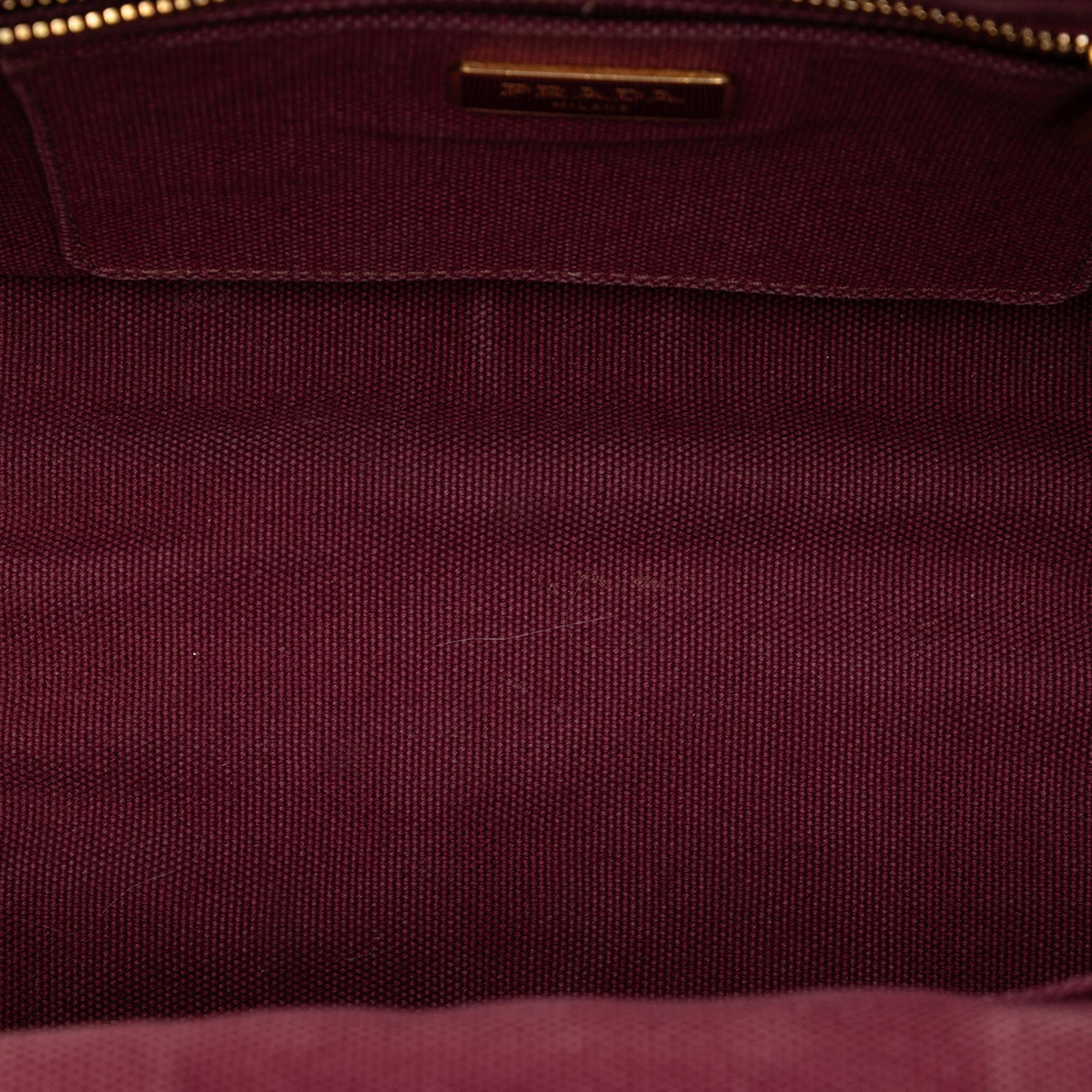 Prada Small Canvas Canapa Bijoux Satchel