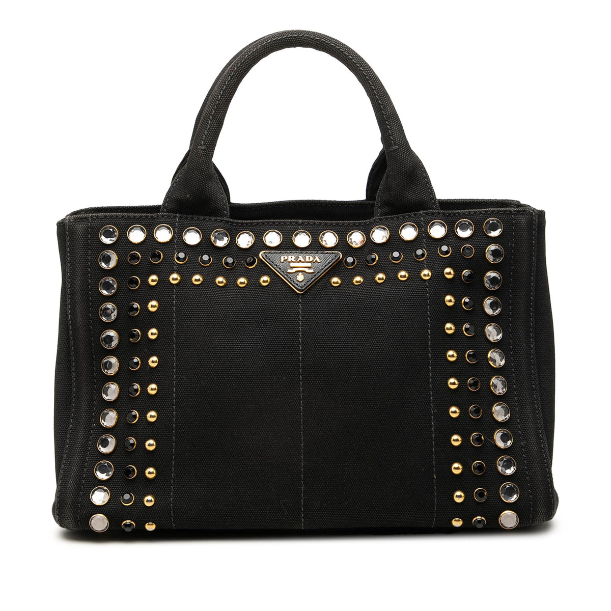 Prada Small Canvas Canapa Bijoux Satchel