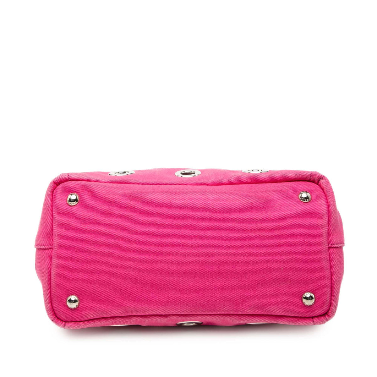Prada Small Canvas Canapa Grommet Satchel