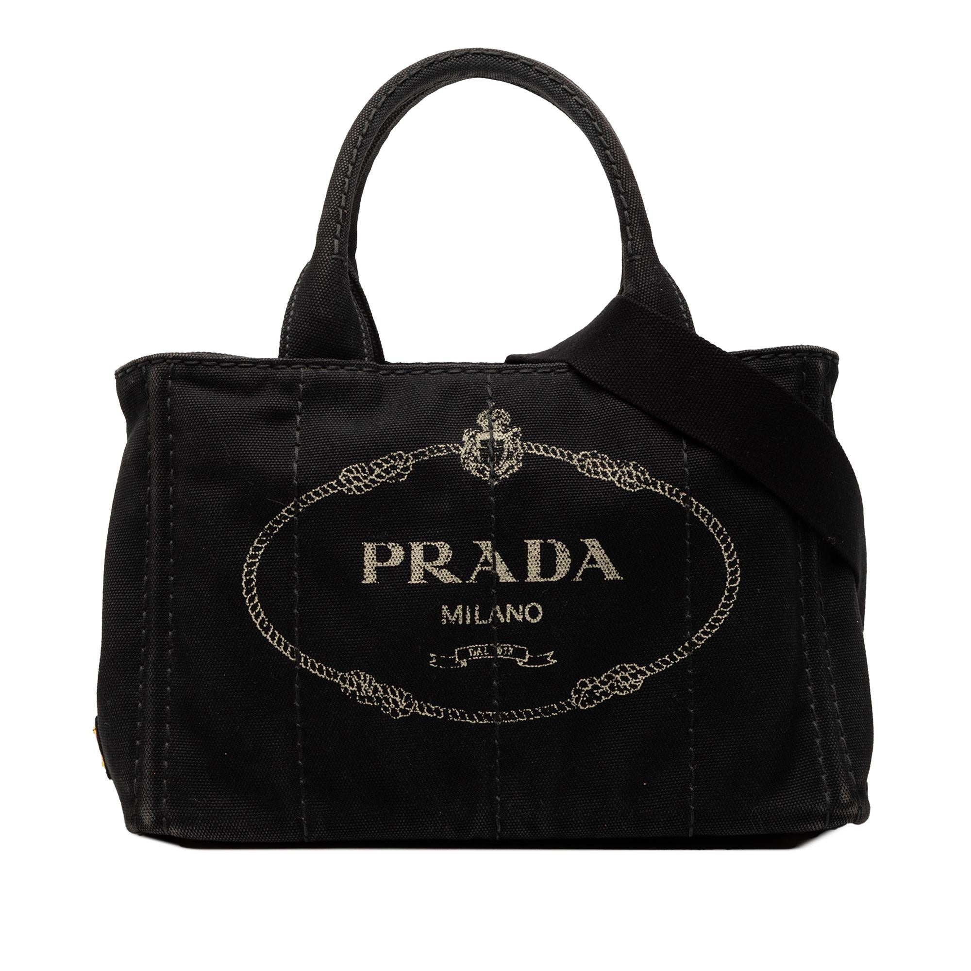 Prada Small Canvas Canapa Logo Satchel