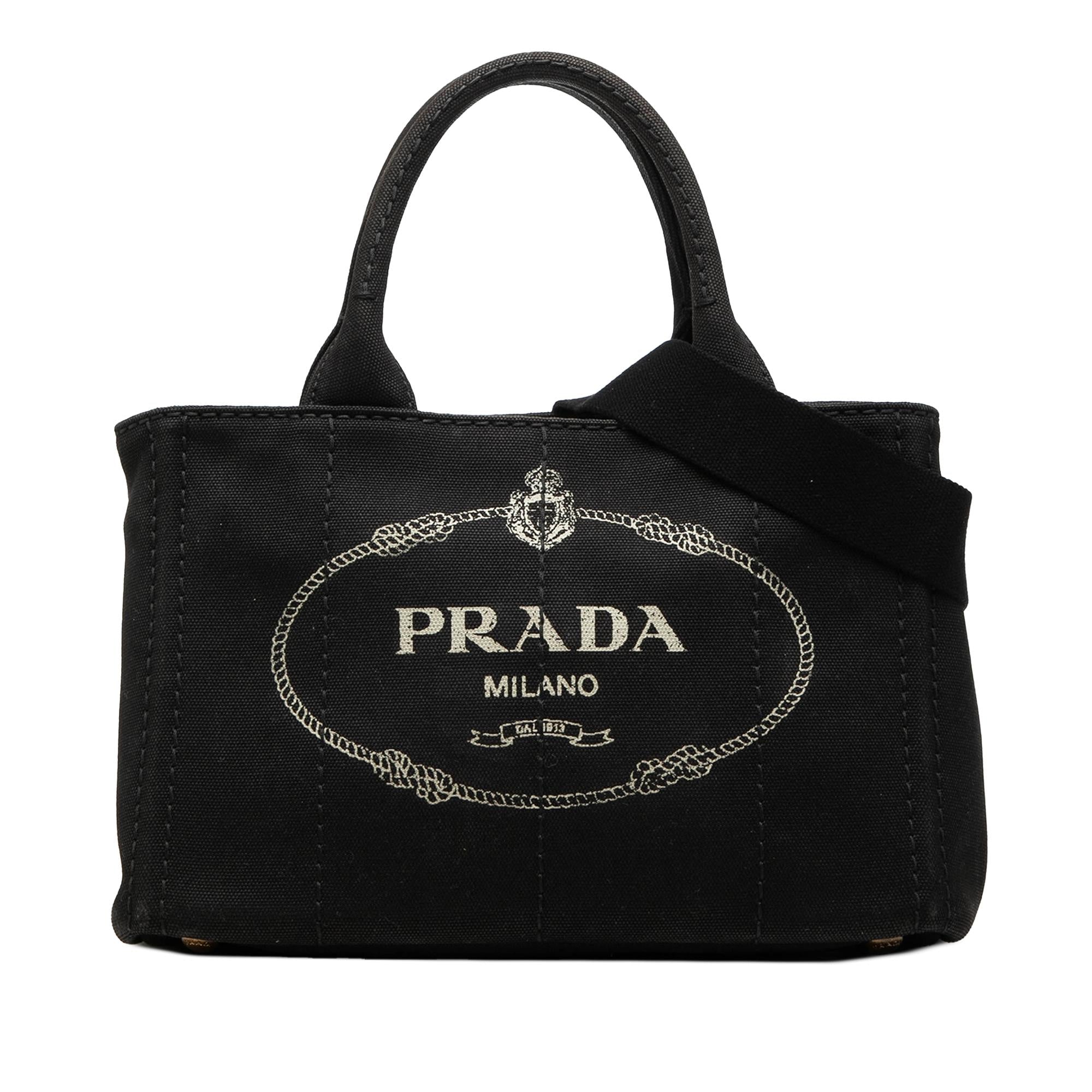 Prada Small Canvas Canapa Logo Satchel