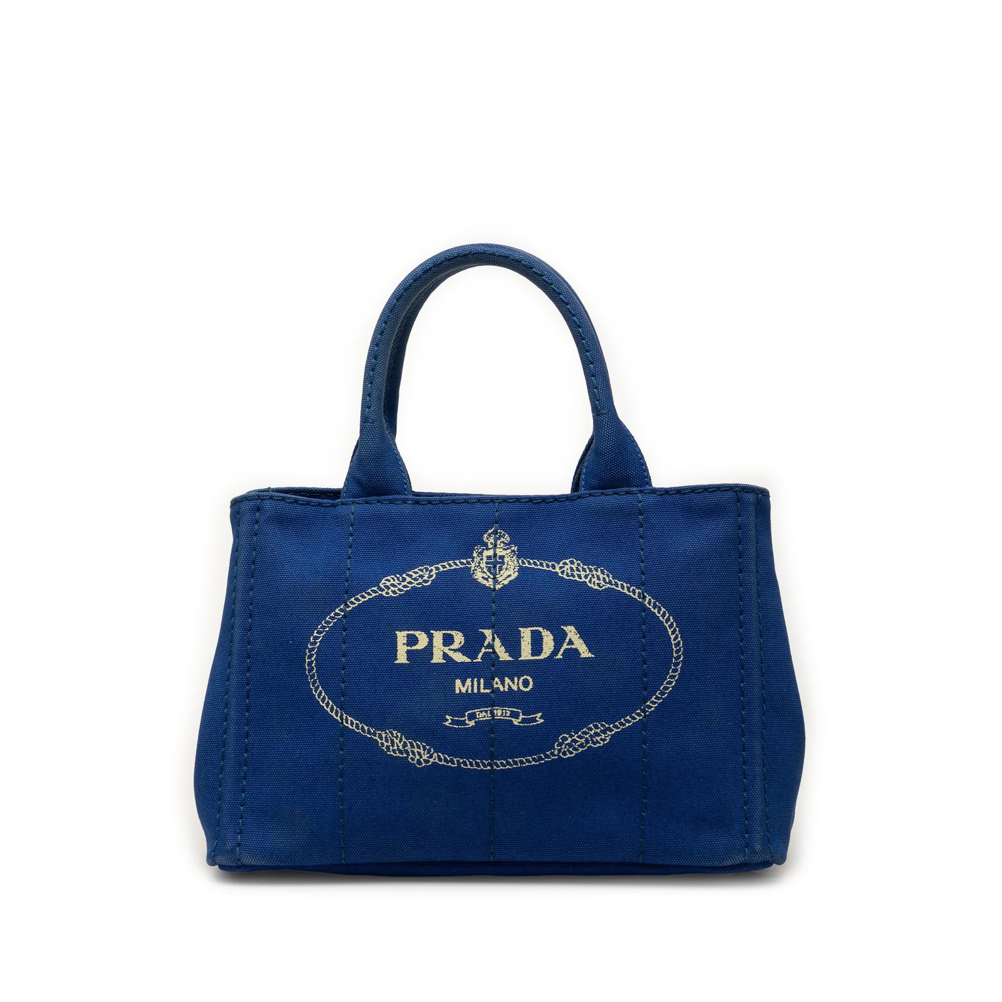 Prada Small Canvas Canapa Logo Tote