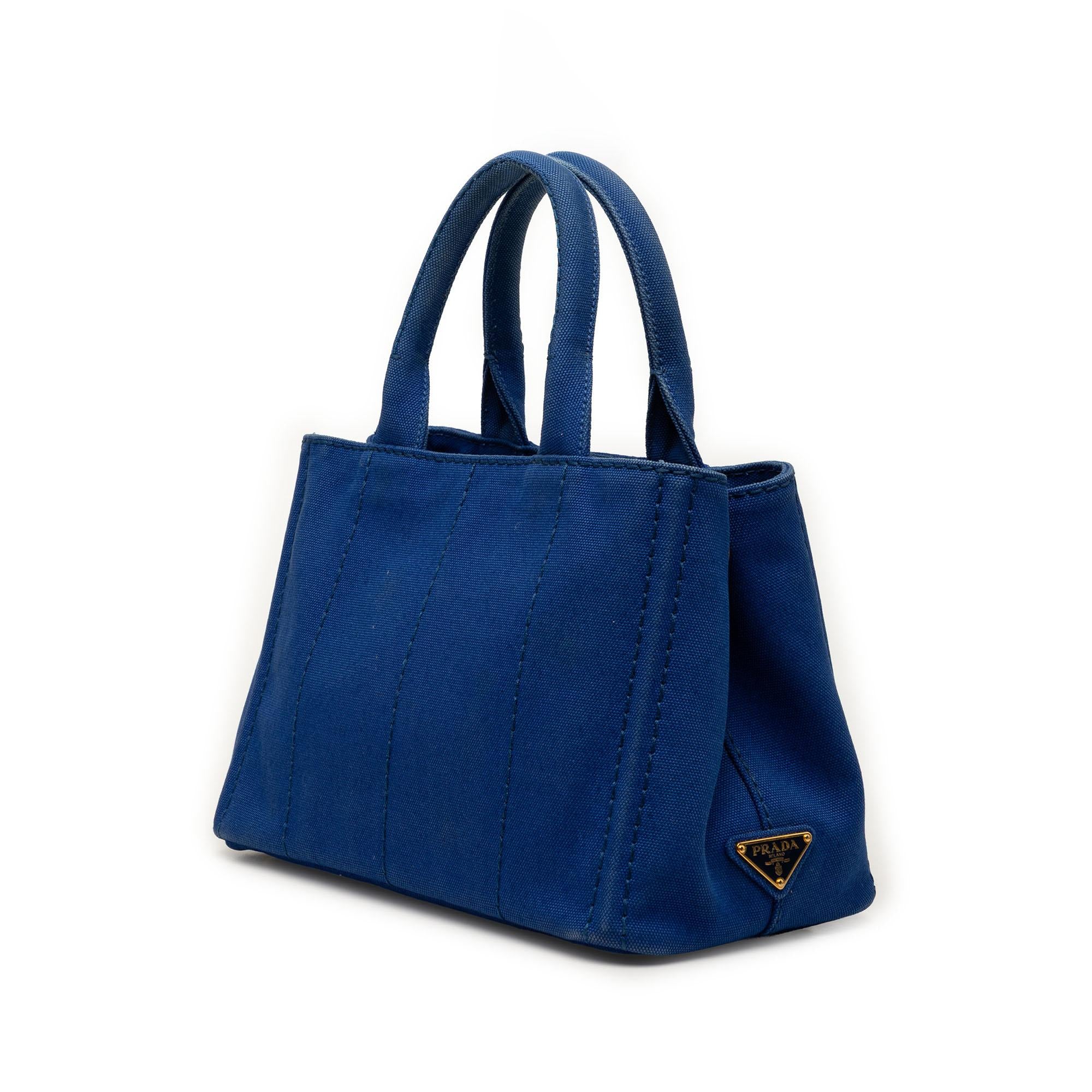 Prada Small Canvas Canapa Logo Tote