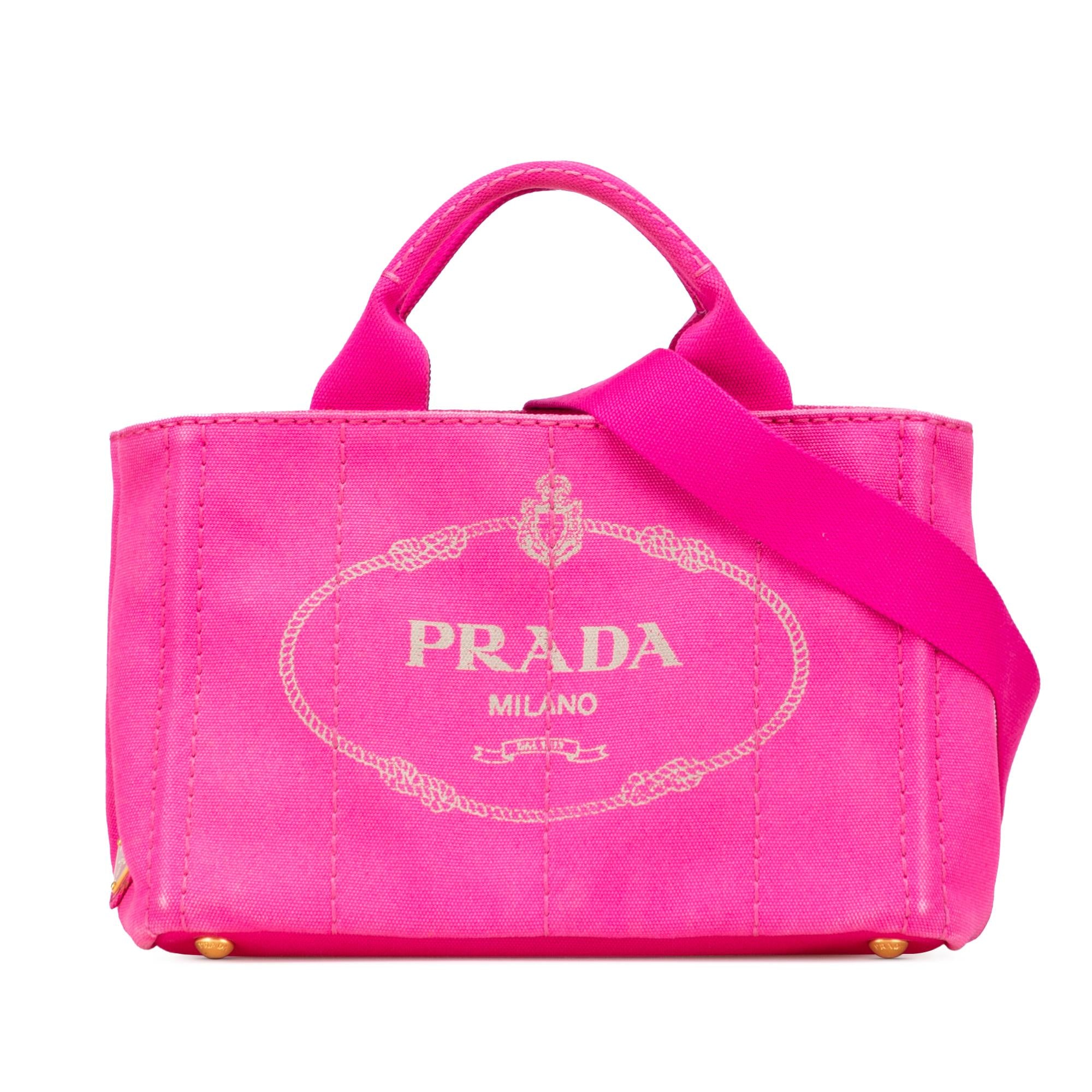 Prada Small Canvas Canapa Logo Tote