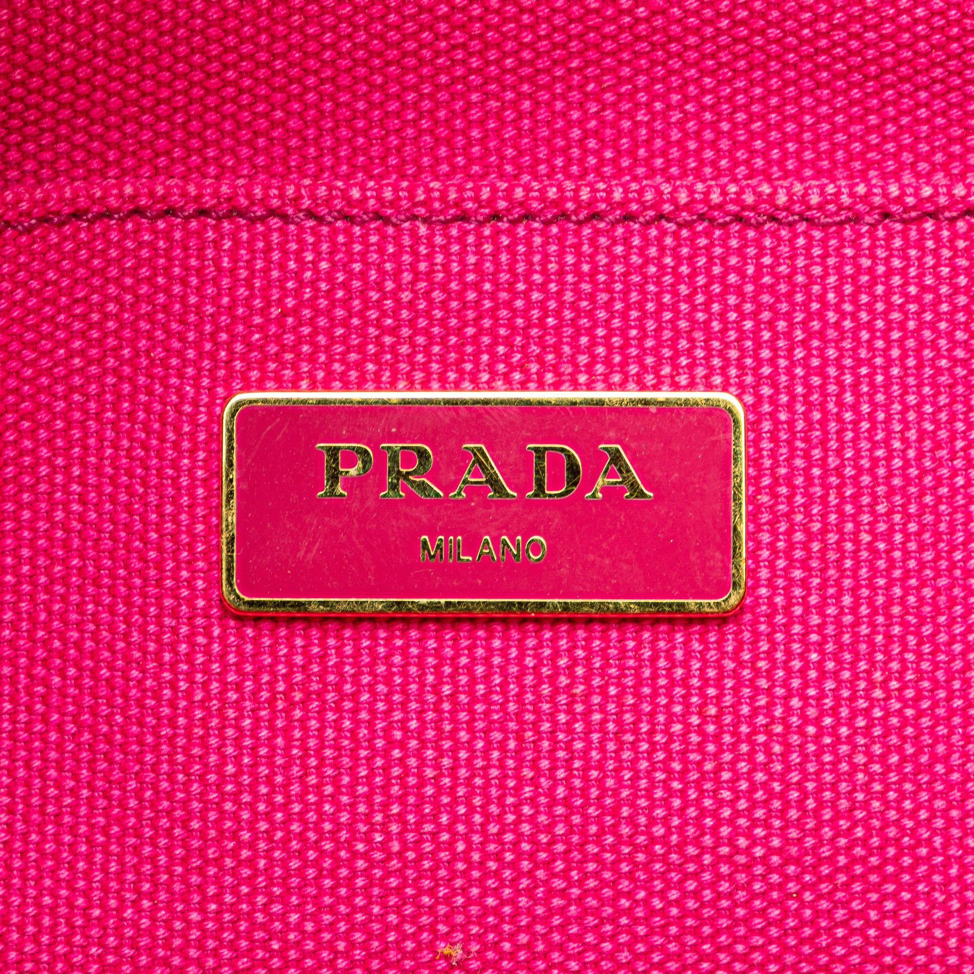 Prada Small Canvas Canapa Logo Tote