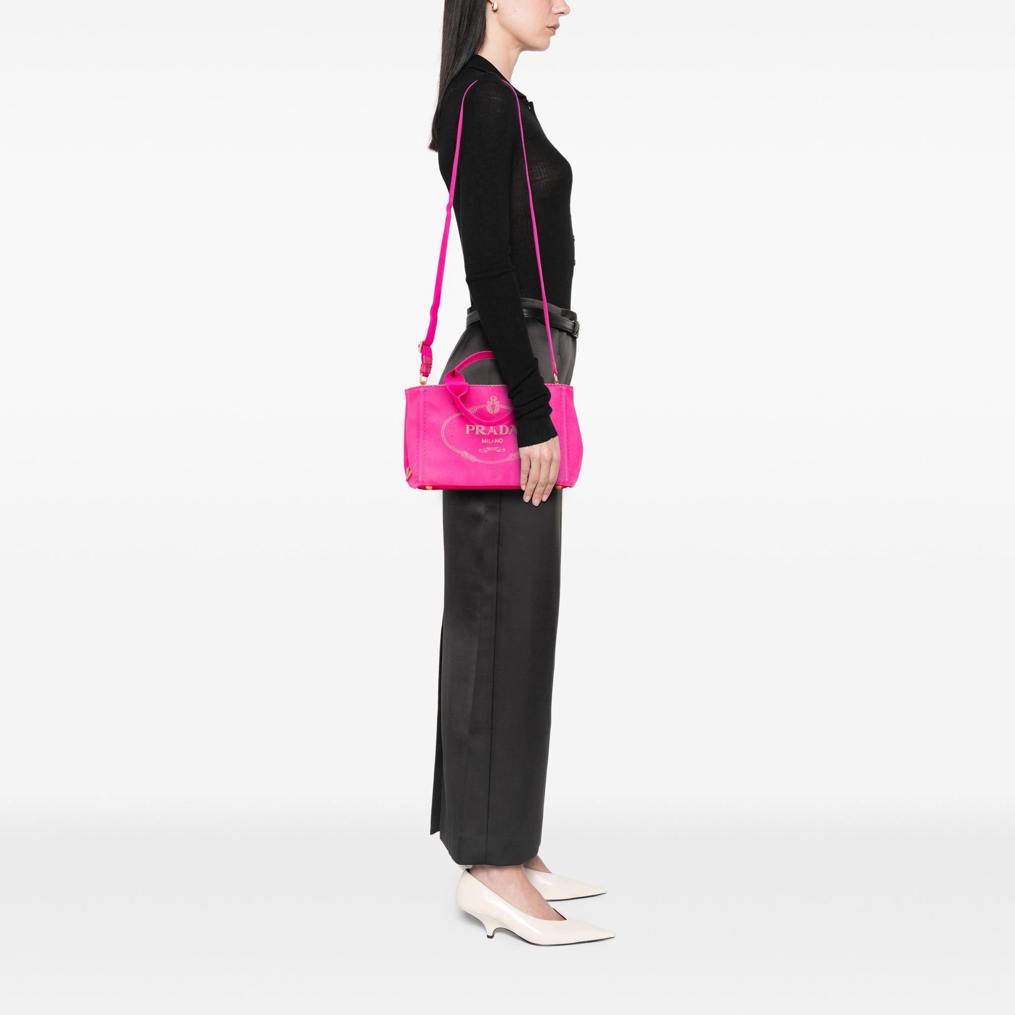 Prada Small Canvas Canapa Logo Tote