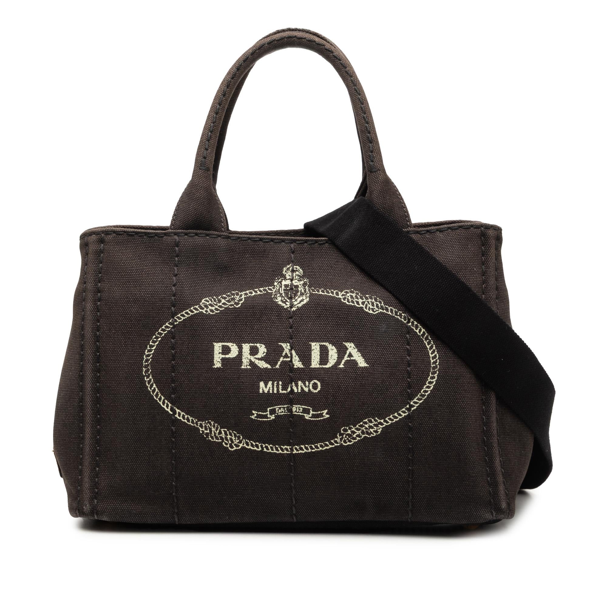 Prada Small Canvas Canapa Logo Tote