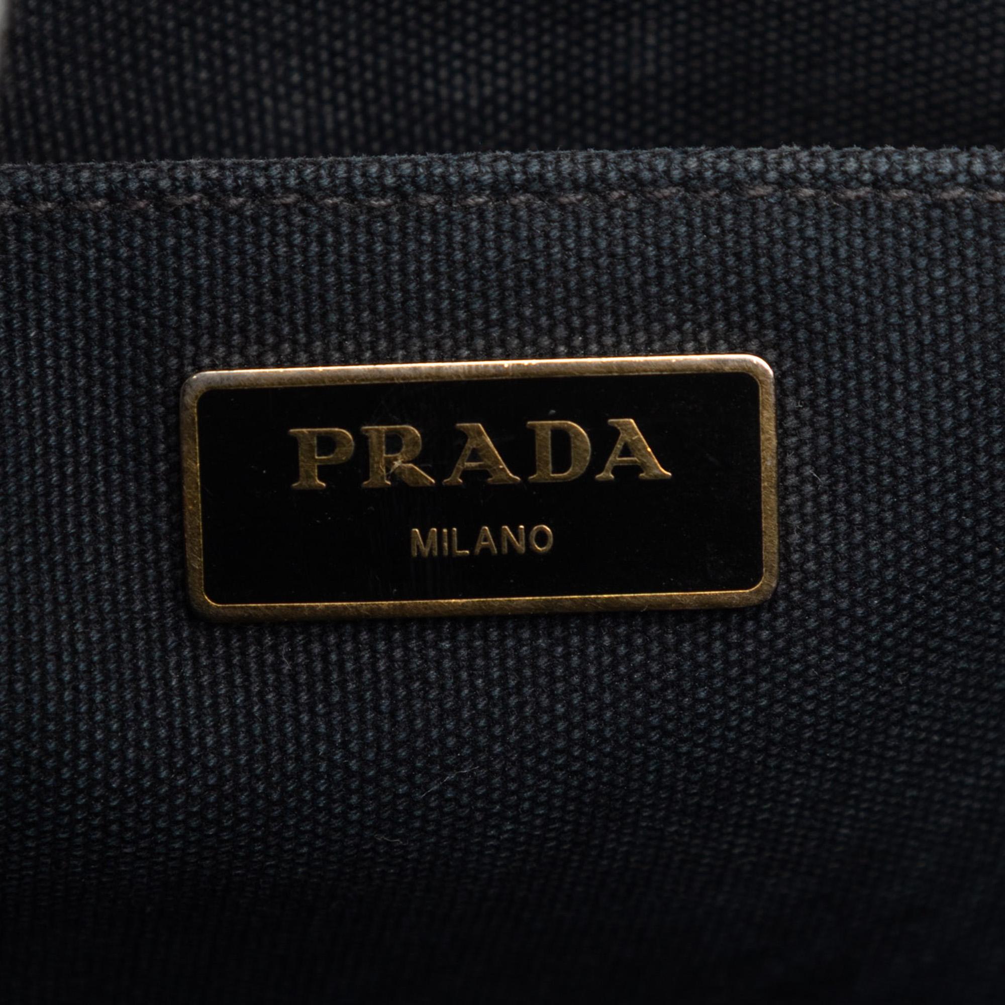 Prada Small Canvas Canapa Logo Tote
