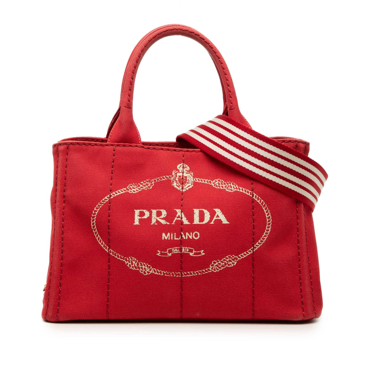 Prada Small Canvas Canapa Logo Tote