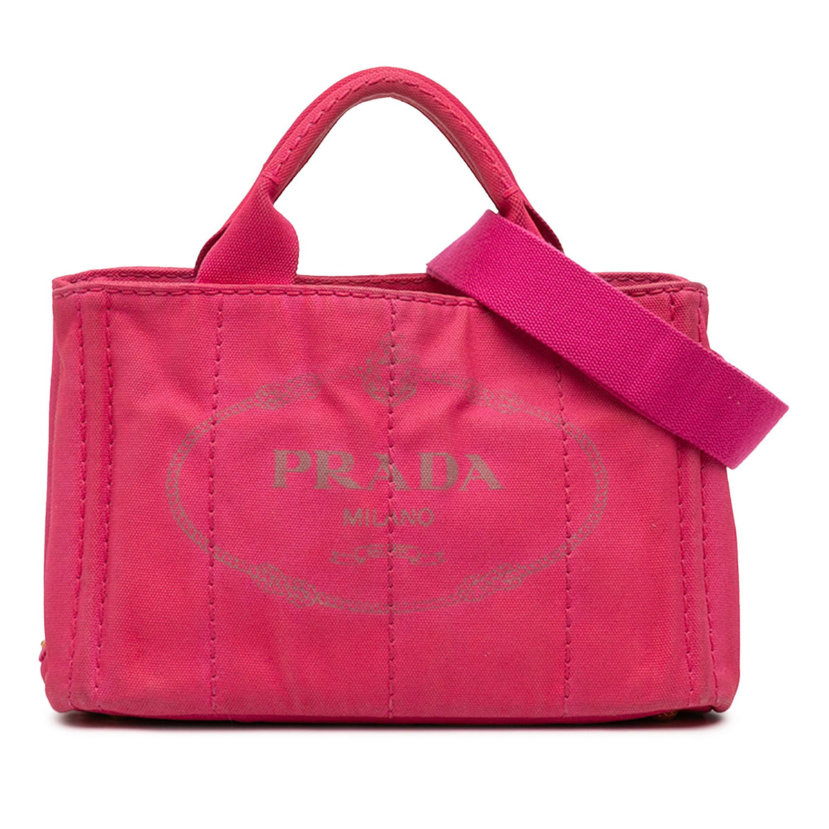 Prada Small Canvas Canapa Logo Tote