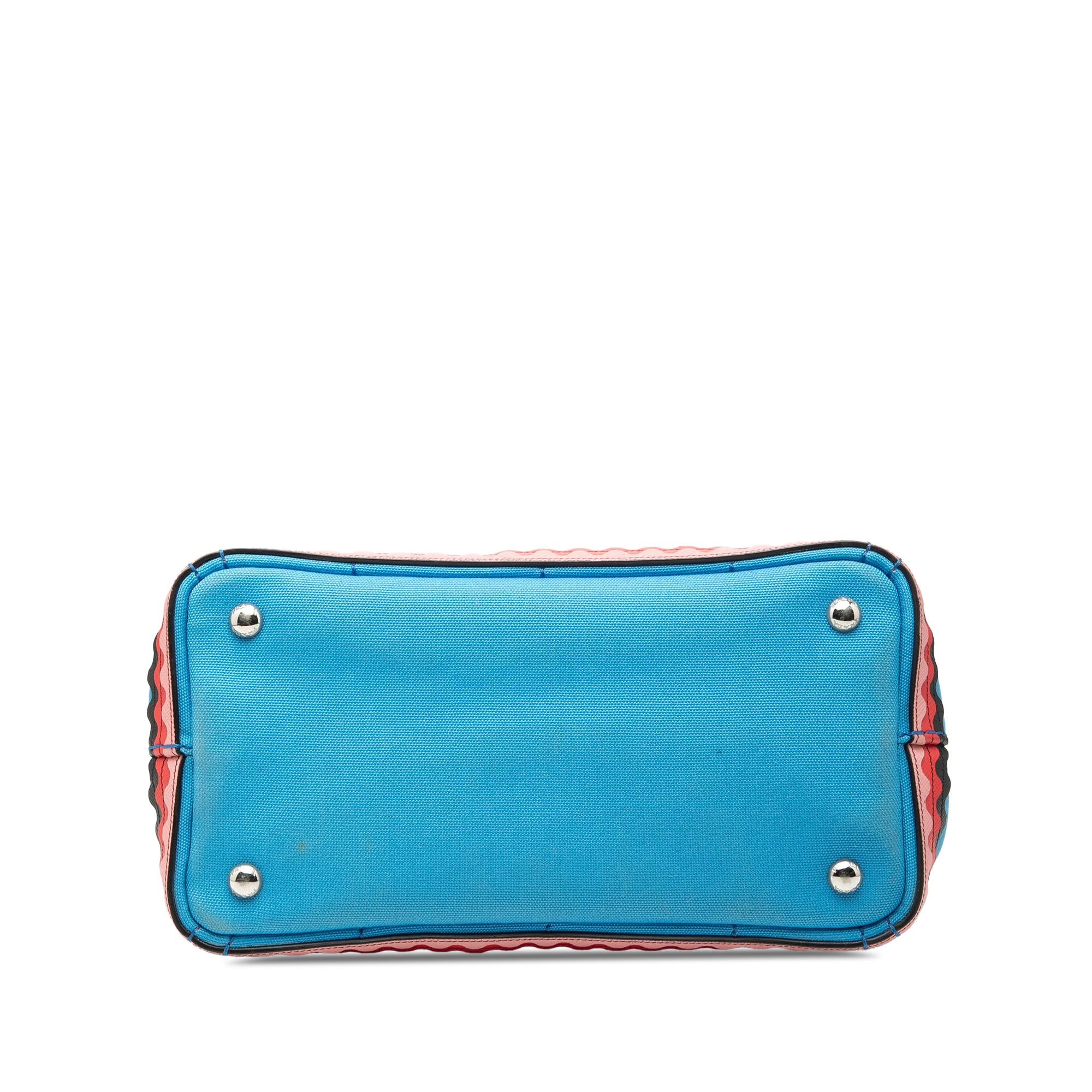 Prada Small Canvas Canapa Nautical Patch Satchel