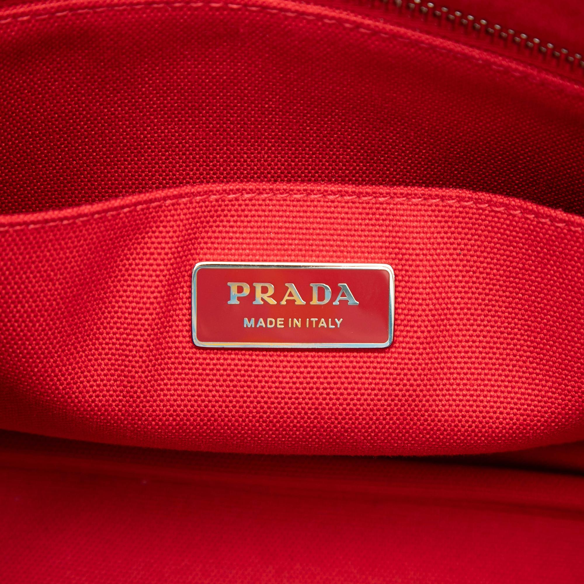 Prada Small Canvas Canapa Nautical Patch Satchel