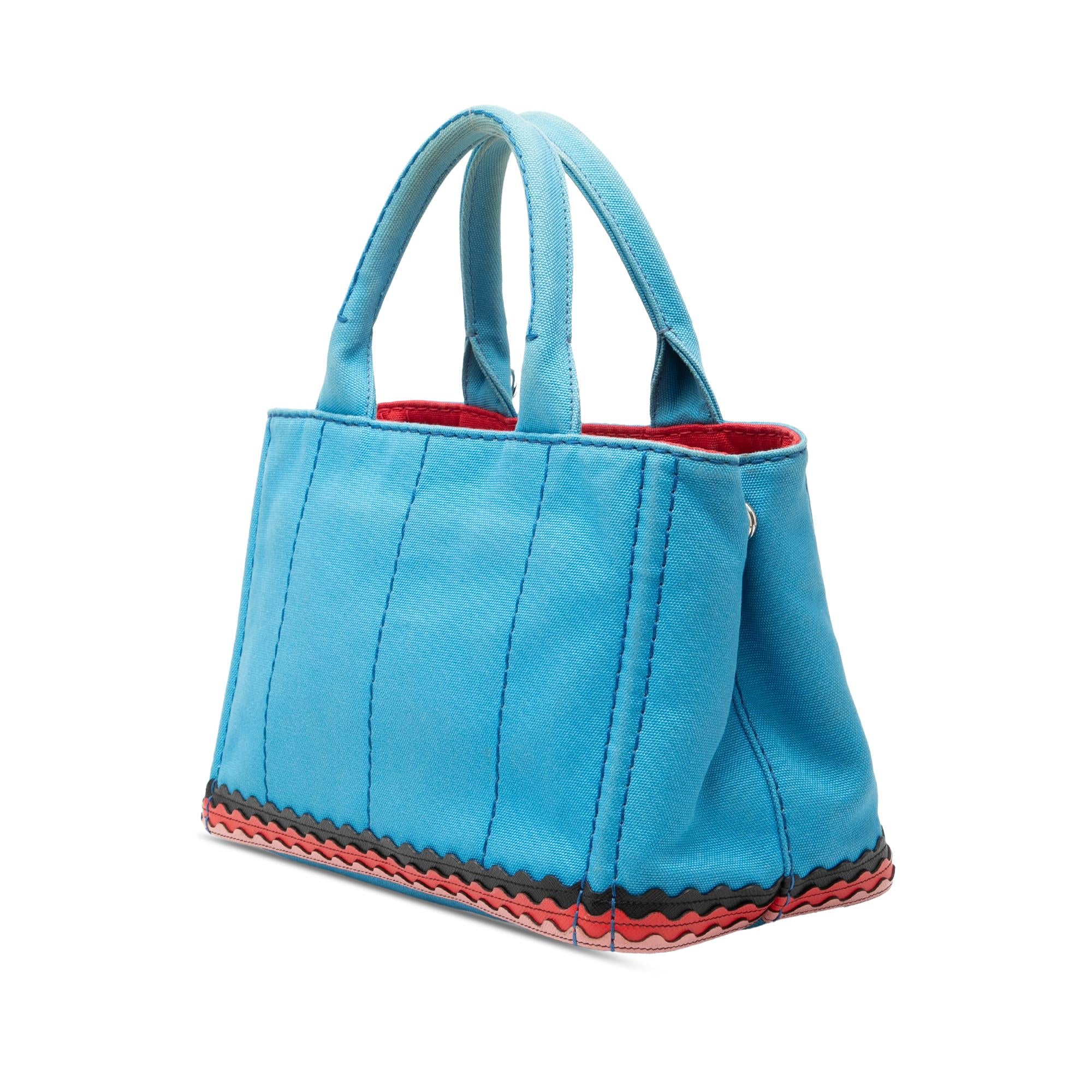 Prada Small Canvas Canapa Nautical Patch Satchel