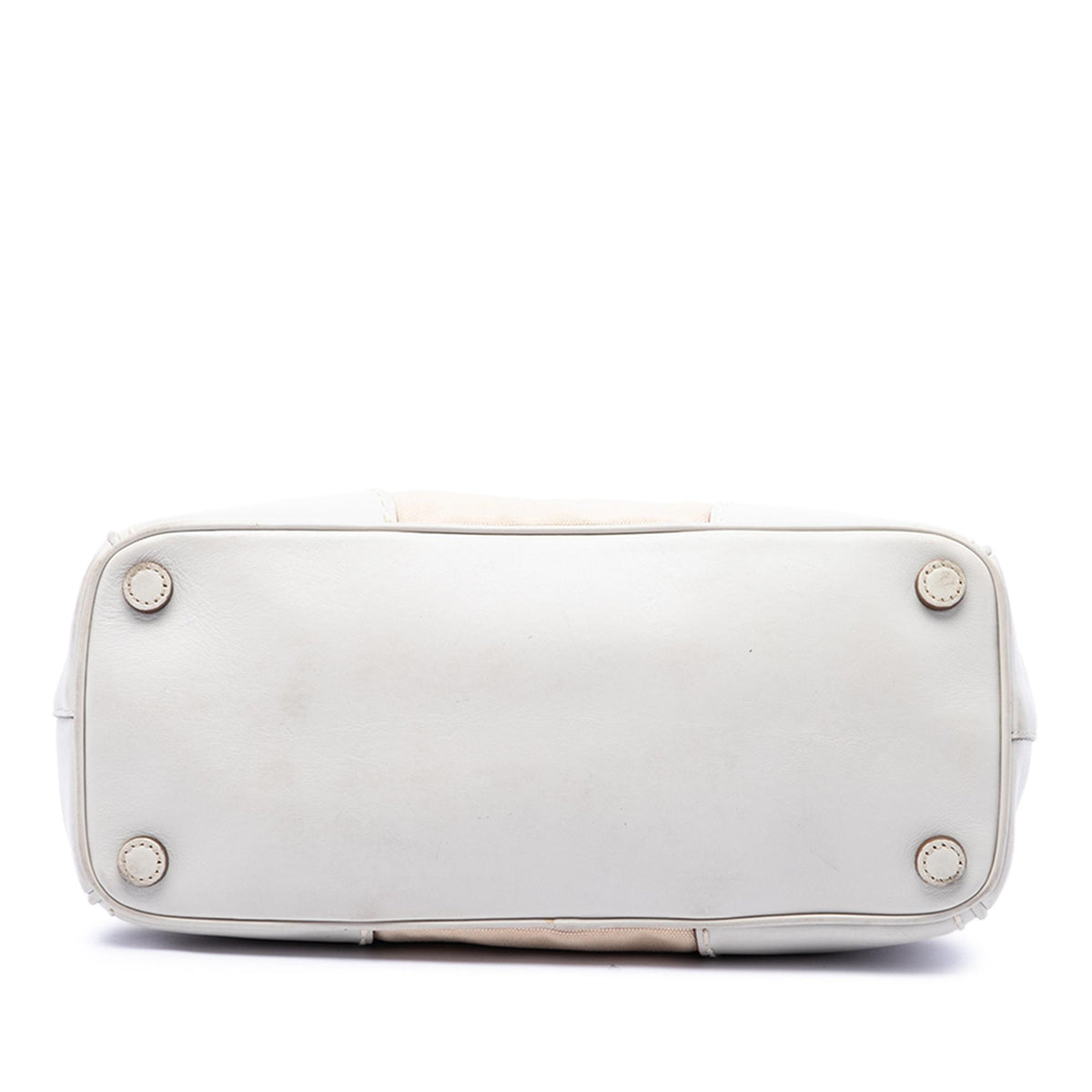 Prada Small Canvas and City Calf Stitch Galleria Double Zip Satchel