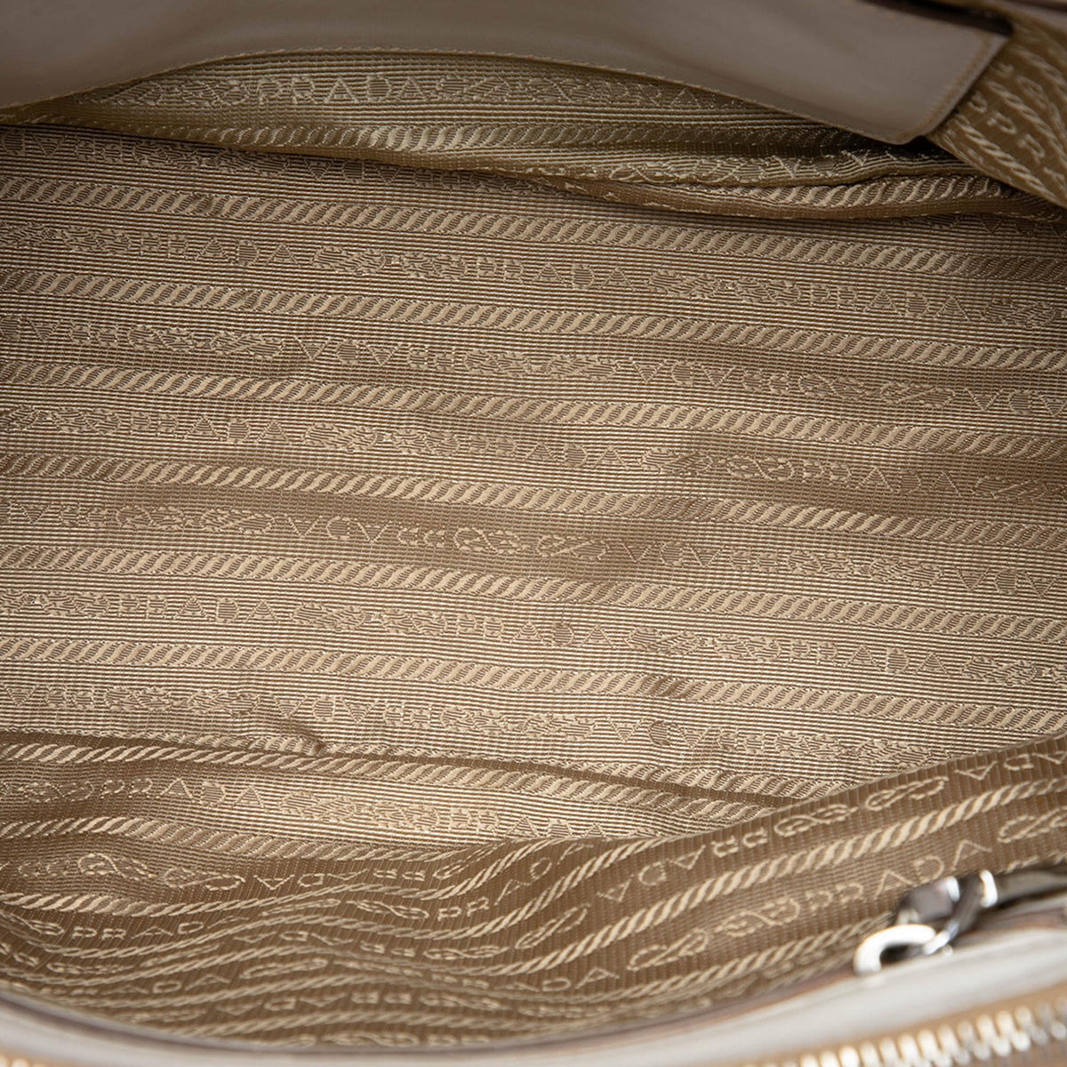 Prada Small Canvas and City Calf Stitch Galleria Double Zip Satchel