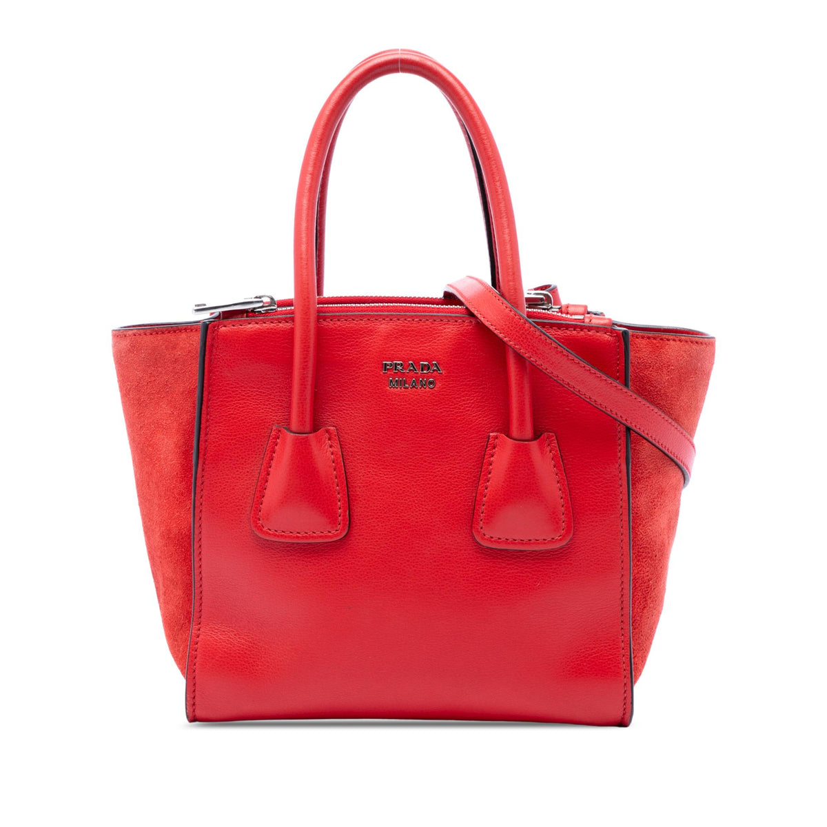 Prada Small Glace Calf Twin Pocket Satchel