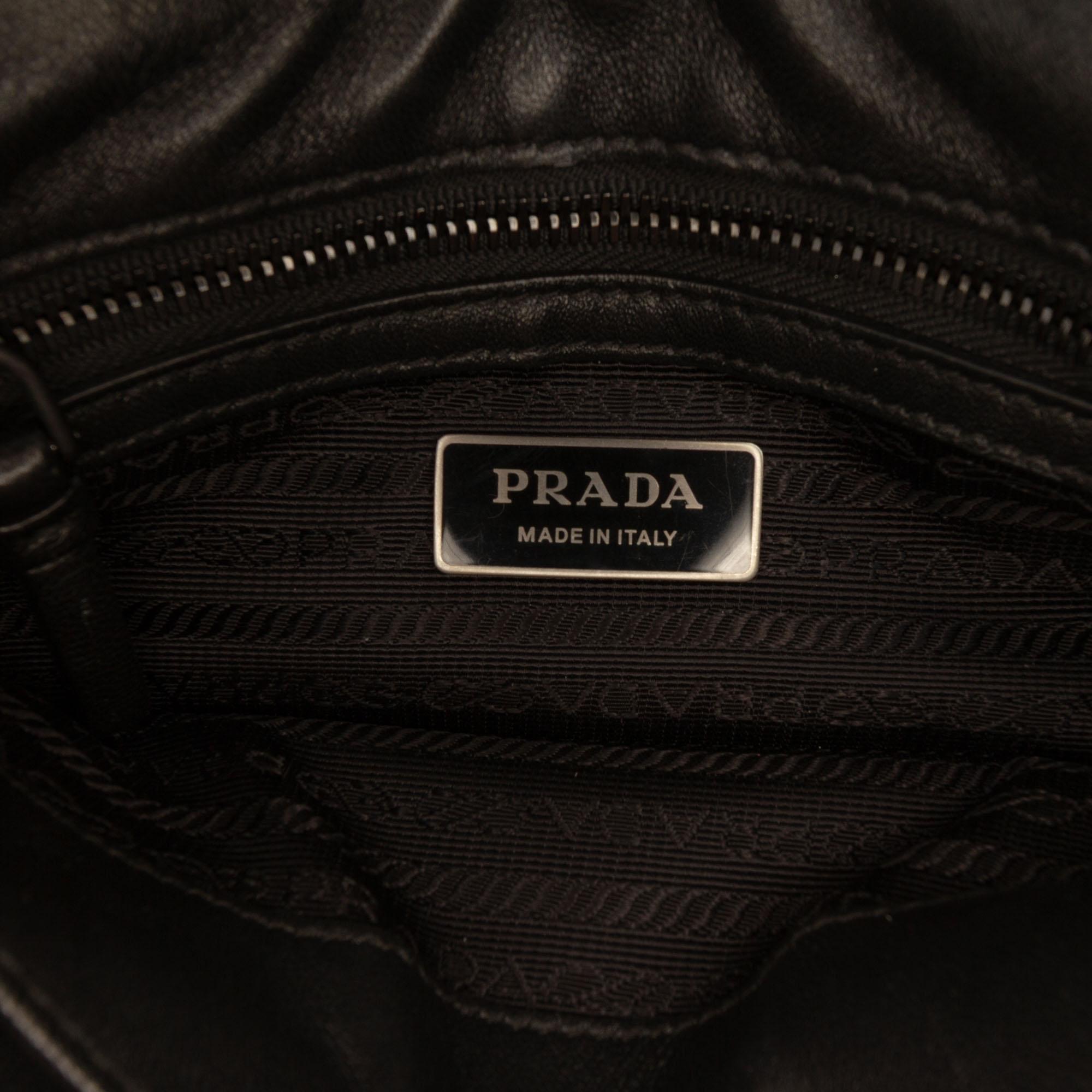 Prada Small Nappa Triangle Stitched Spectrum Flap