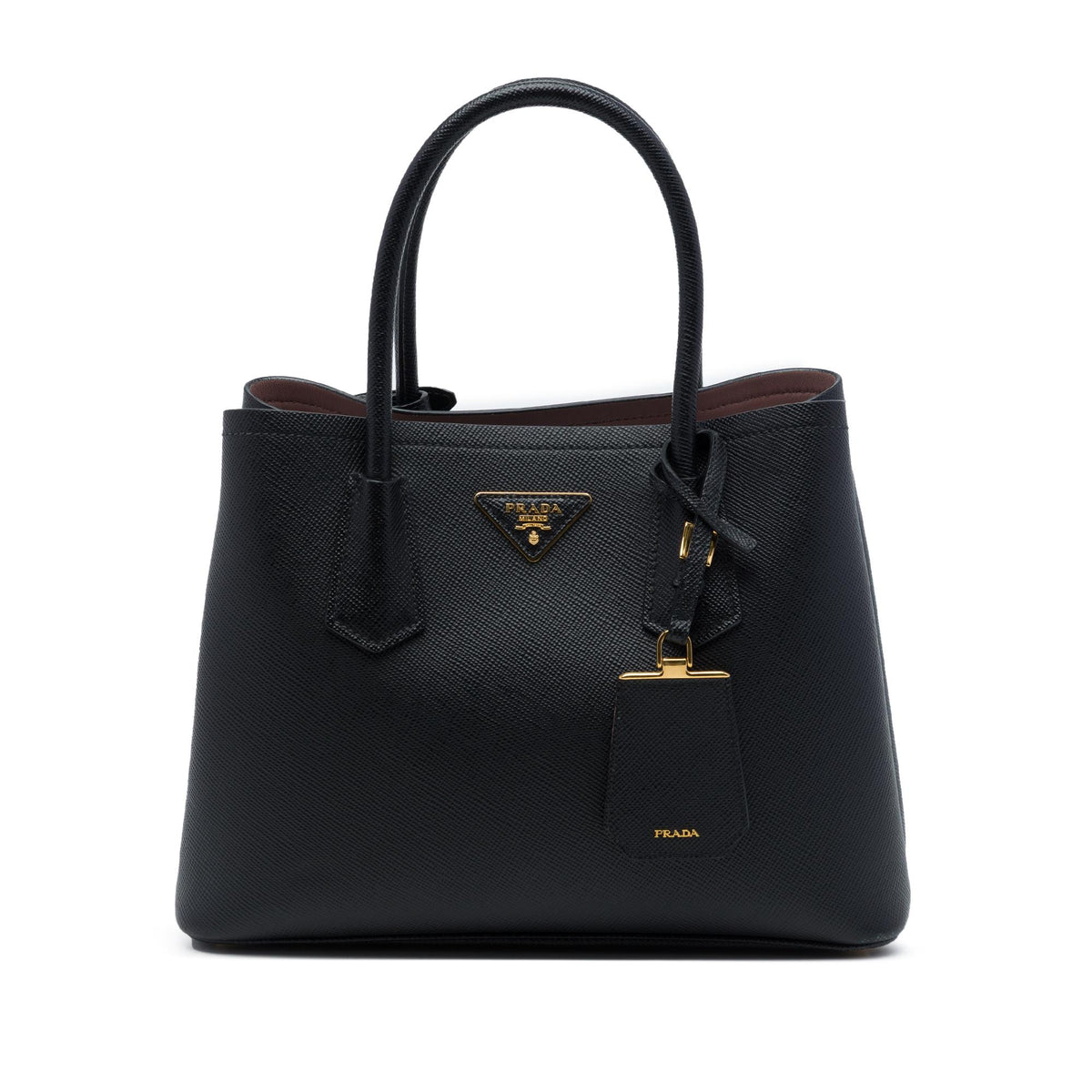 Prada Small Saffiano Cuir Double Satchel
