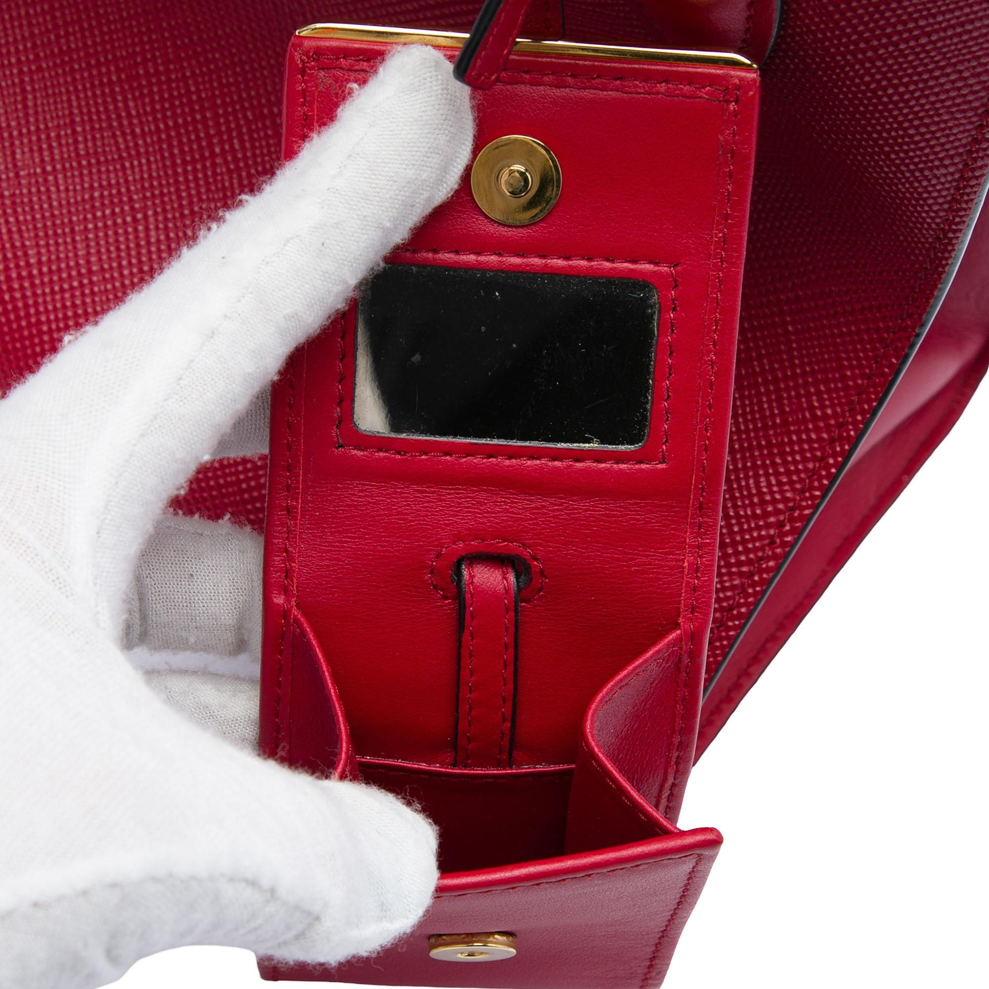 Prada Small Saffiano Cuir Monochrome Top Handle Tote
