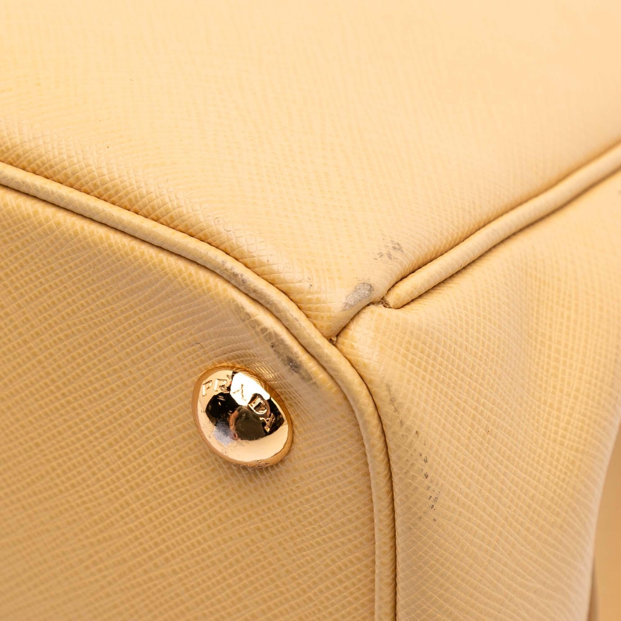 Prada Small Saffiano Lux Galleria Double Zip Satchel