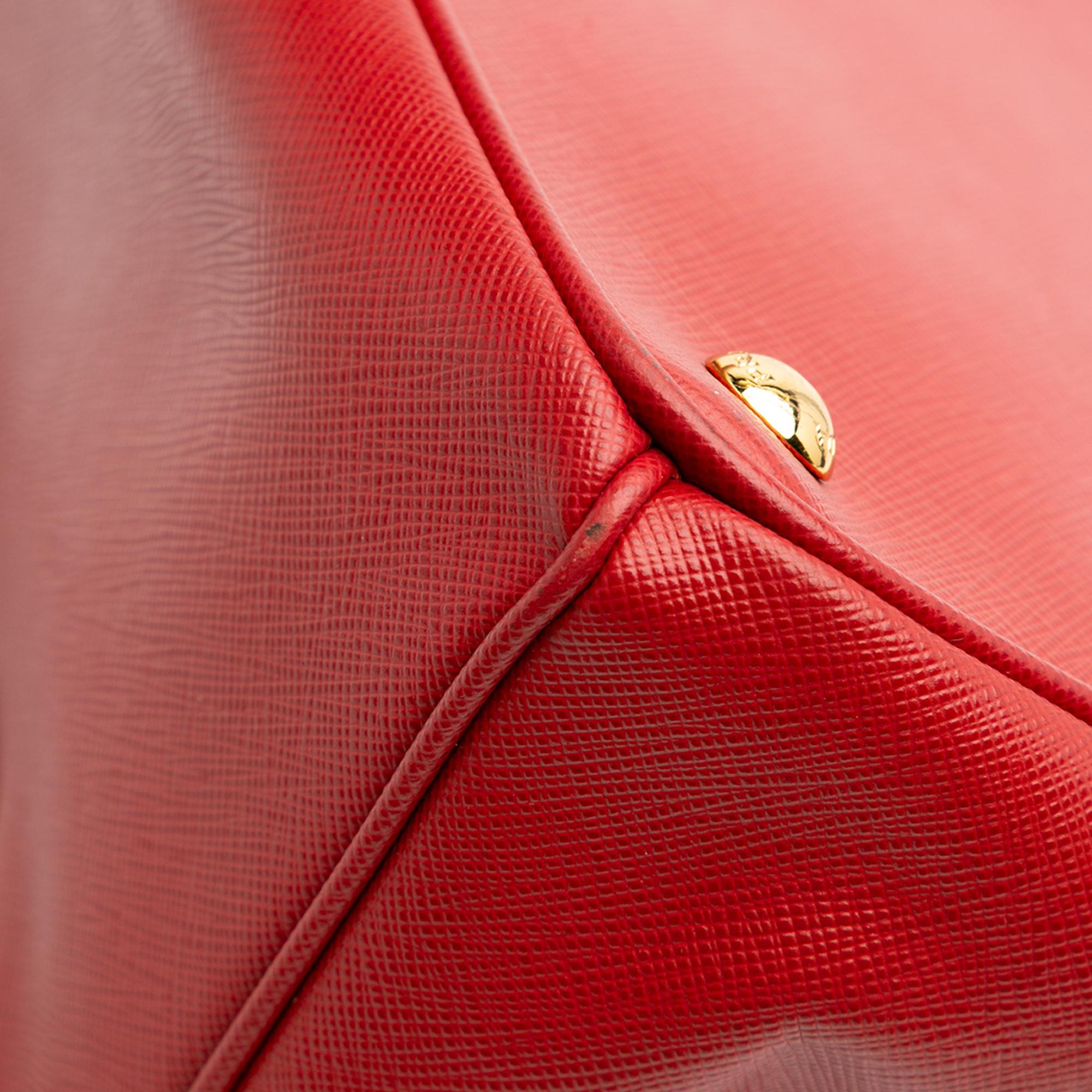 Prada Small Saffiano Lux Galleria Double Zip Satchel
