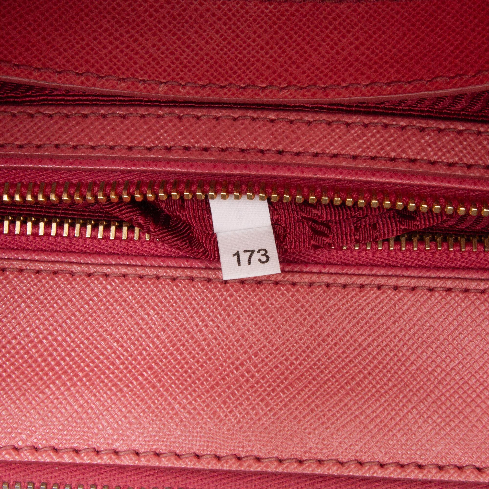 Prada Small Saffiano Lux Galleria Double Zip Satchel