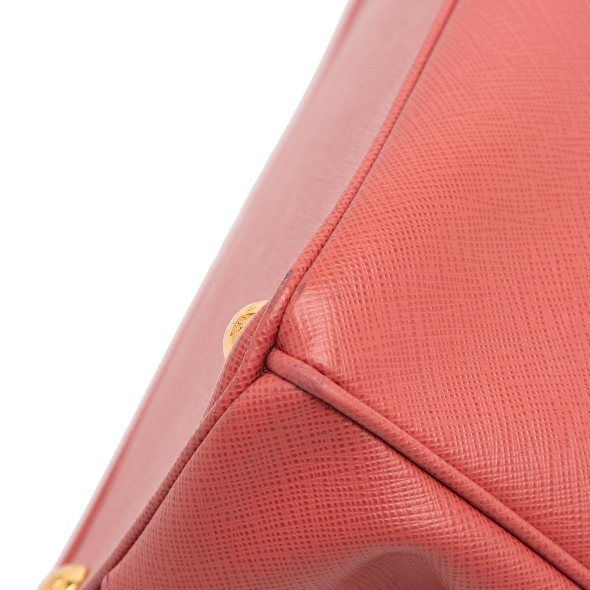 Prada Small Saffiano Lux Galleria Double Zip Satchel