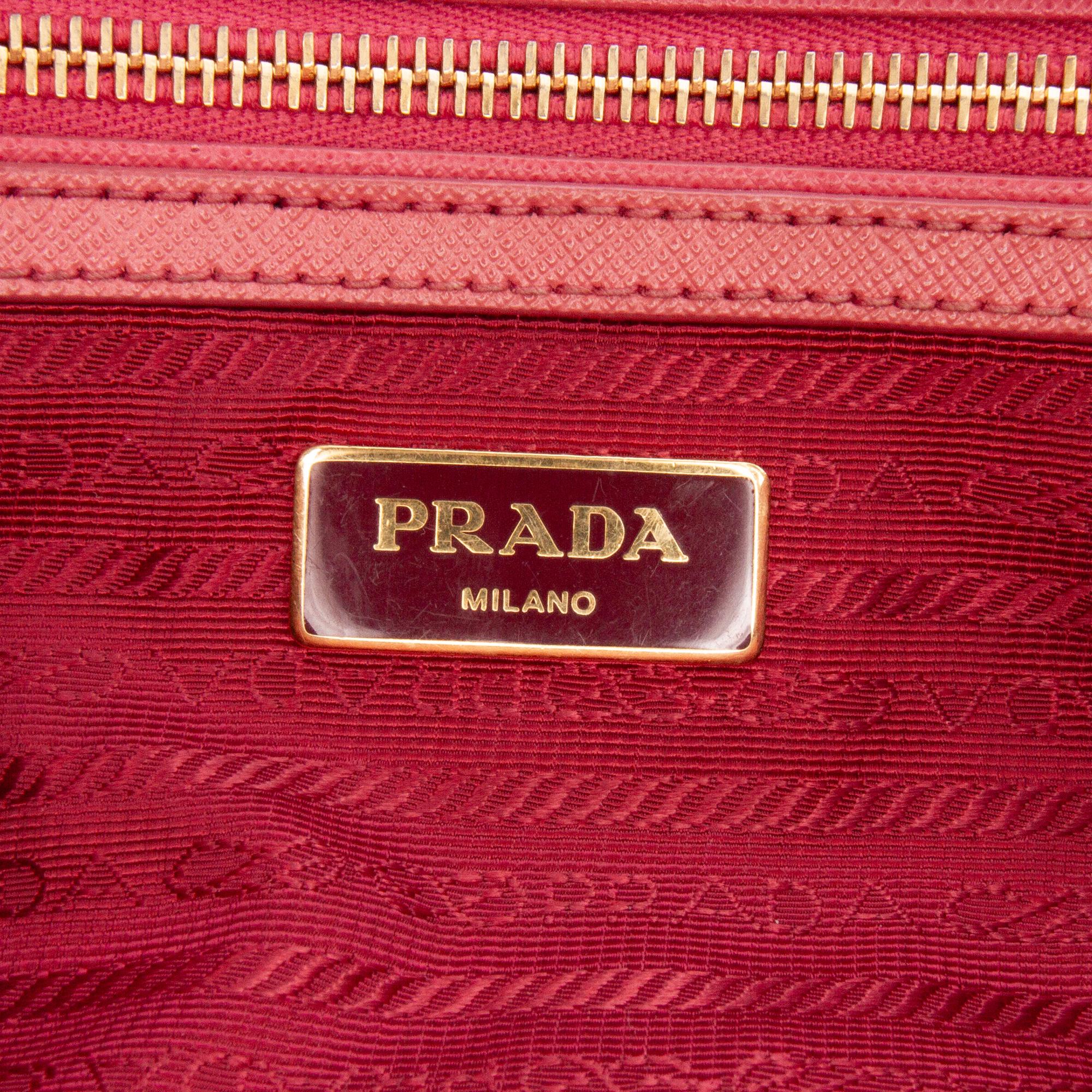 Prada Small Saffiano Lux Galleria Double Zip Satchel