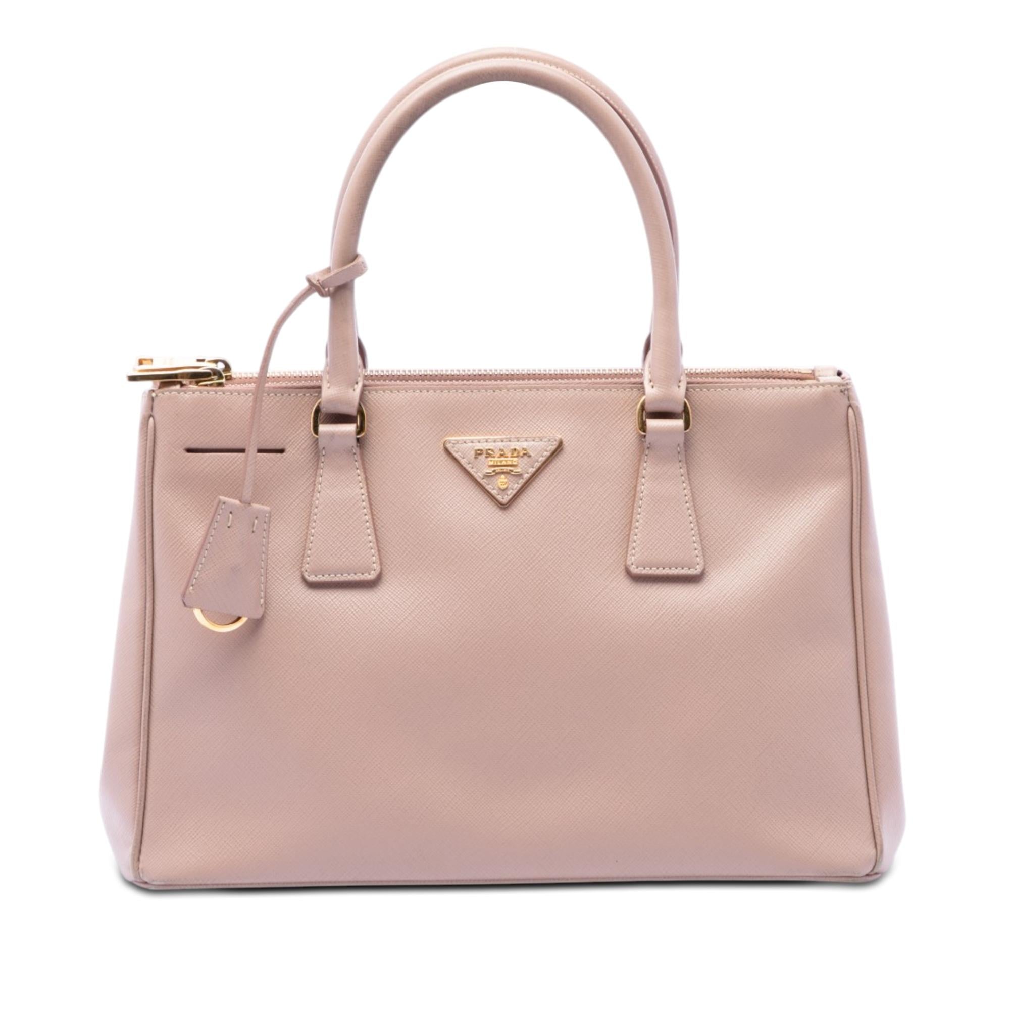 Prada Small Saffiano Lux Galleria Double Zip Satchel