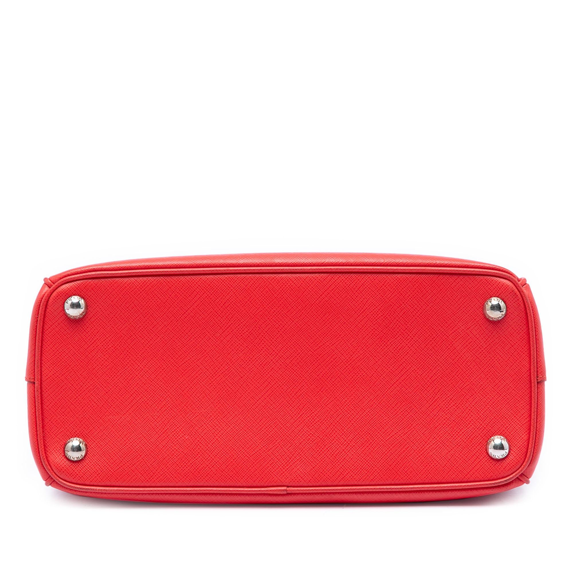 Prada Small Saffiano Lux Galleria Double Zip Satchel