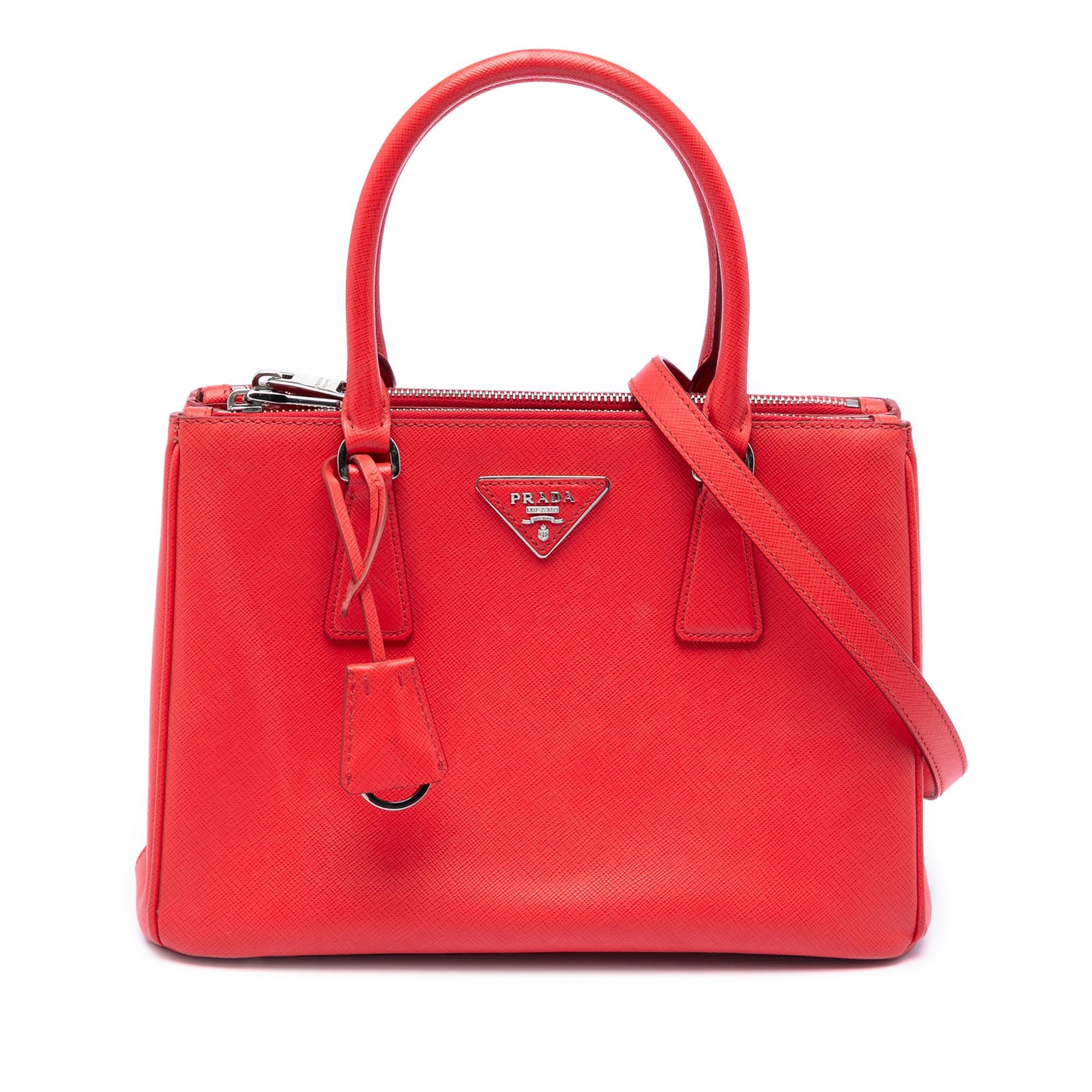 Prada Small Saffiano Lux Galleria Double Zip Satchel