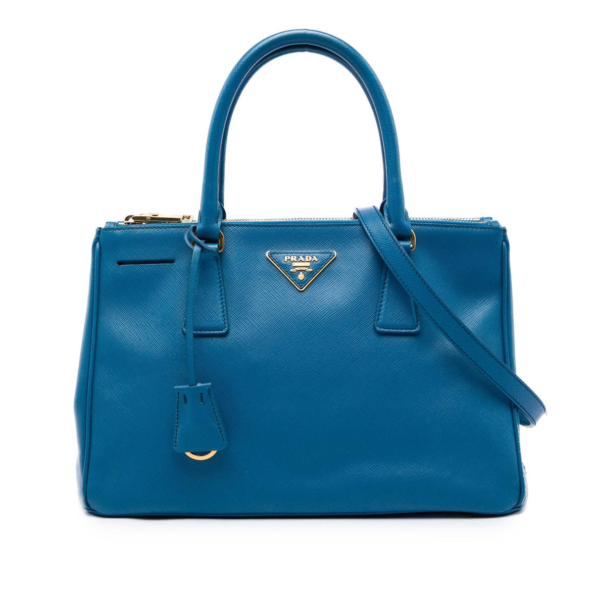 Prada Small Saffiano Lux Galleria Double Zip Satchel