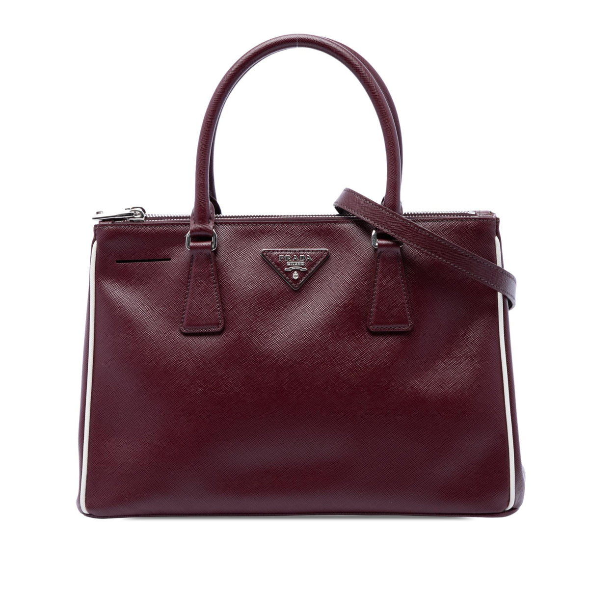 Prada Small Saffiano Lux Galleria Double Zip Satchel